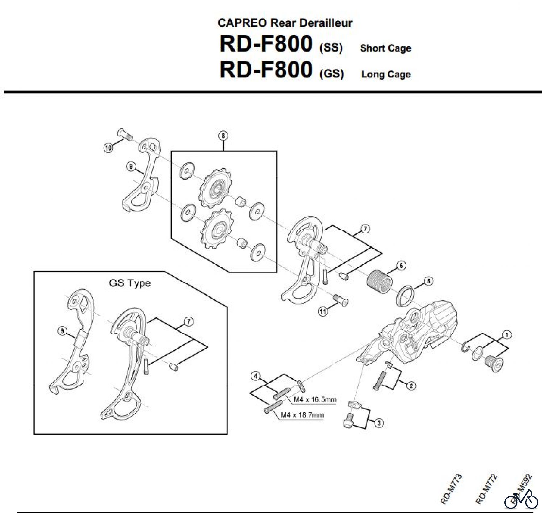 Shimano RD Rear Derailleur - Schaltwerk RD-F800-3014A