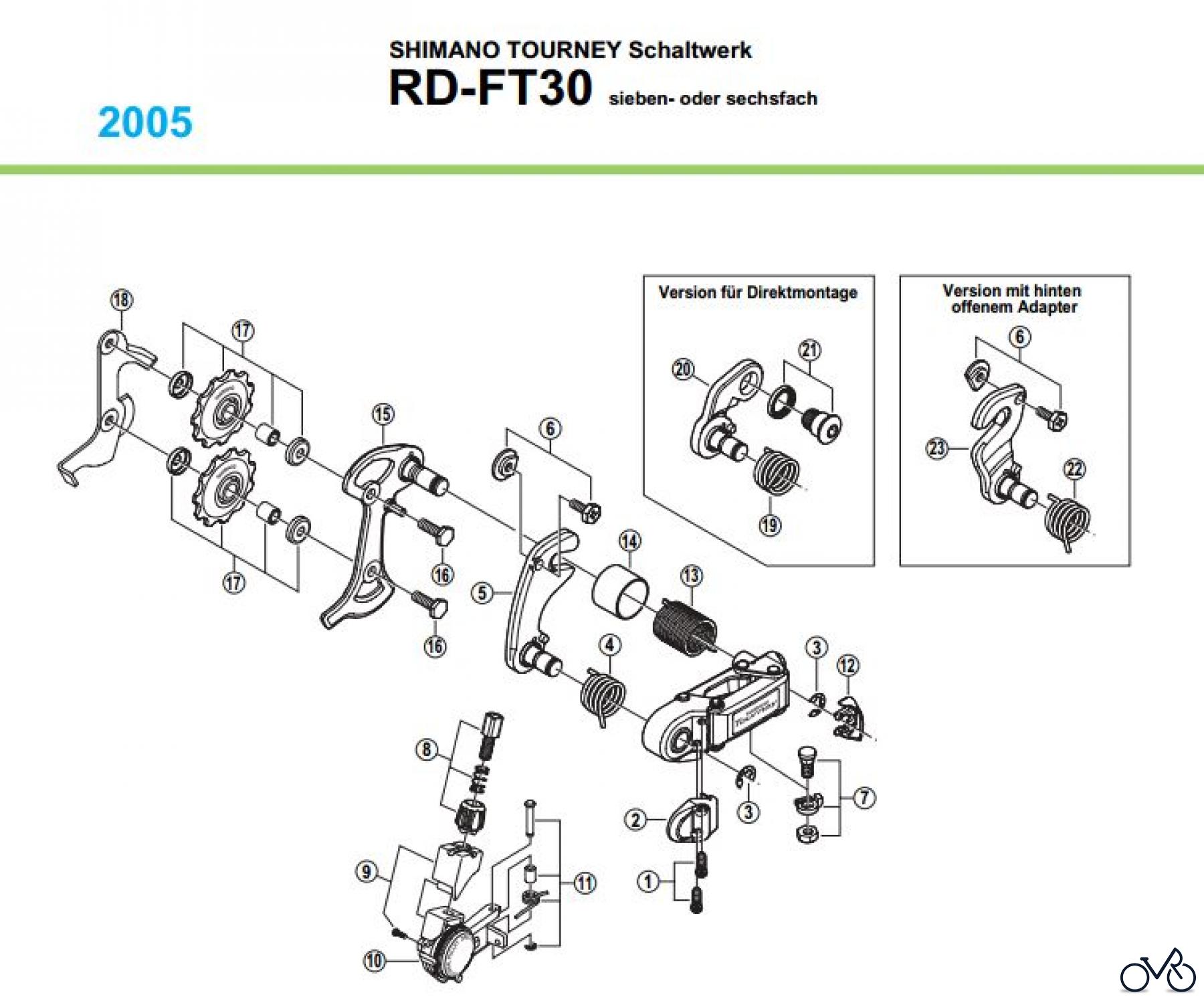 Shimano RD Rear Derailleur - Schaltwerk RD-FT30-05