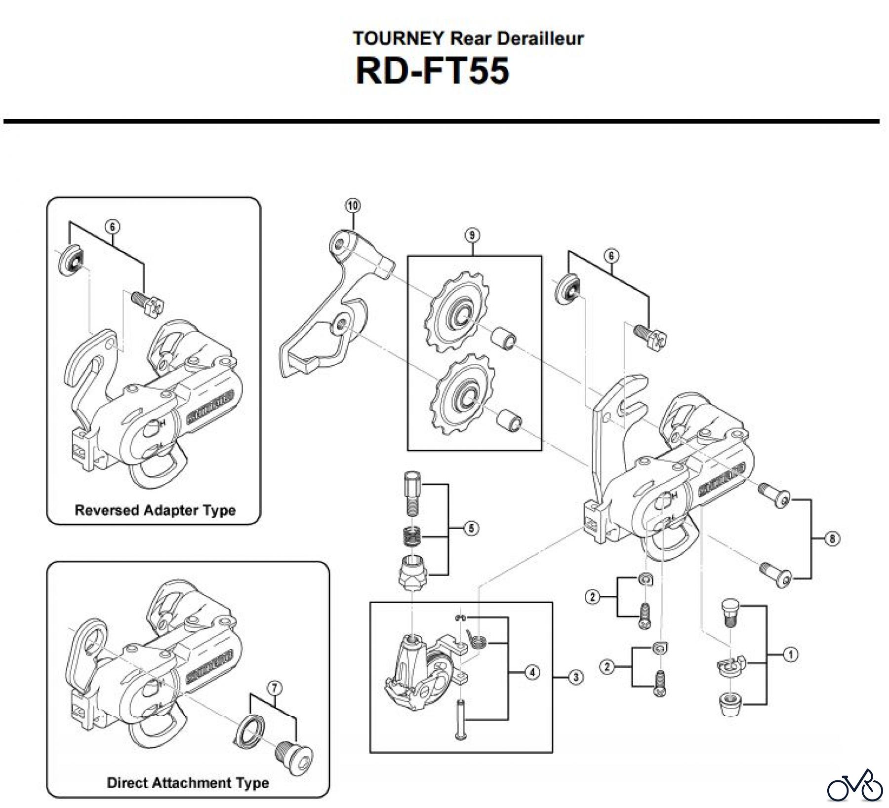 Shimano RD Rear Derailleur - Schaltwerk RD-FT55-3596