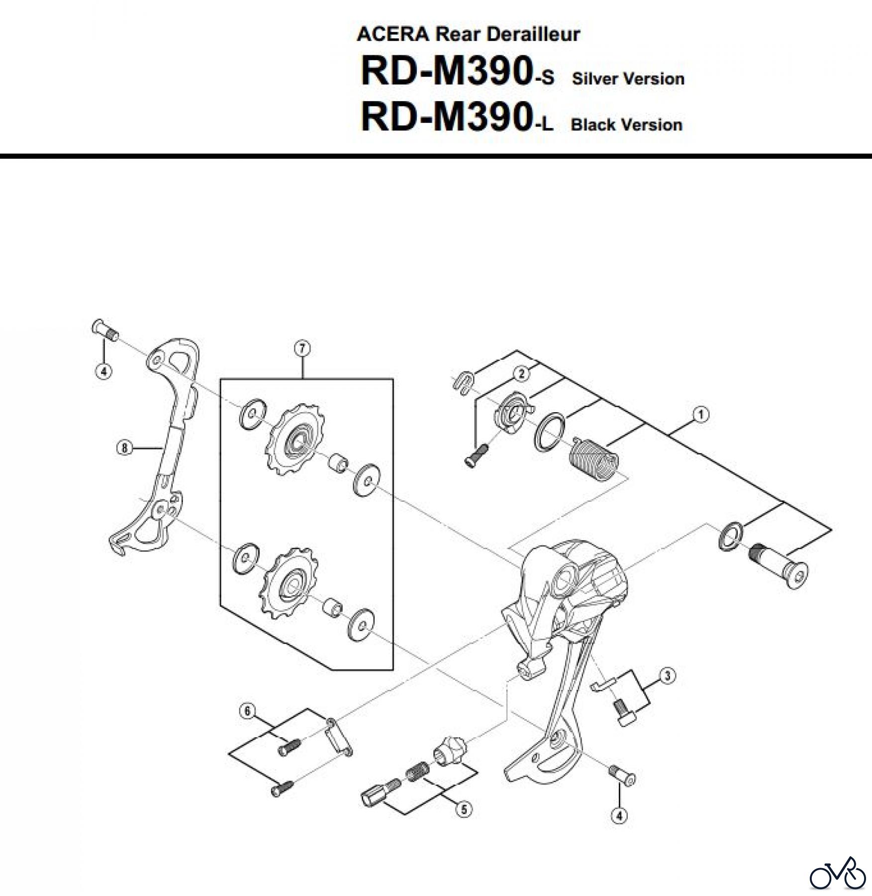Shimano RD Rear Derailleur - Schaltwerk RD-M390-3216