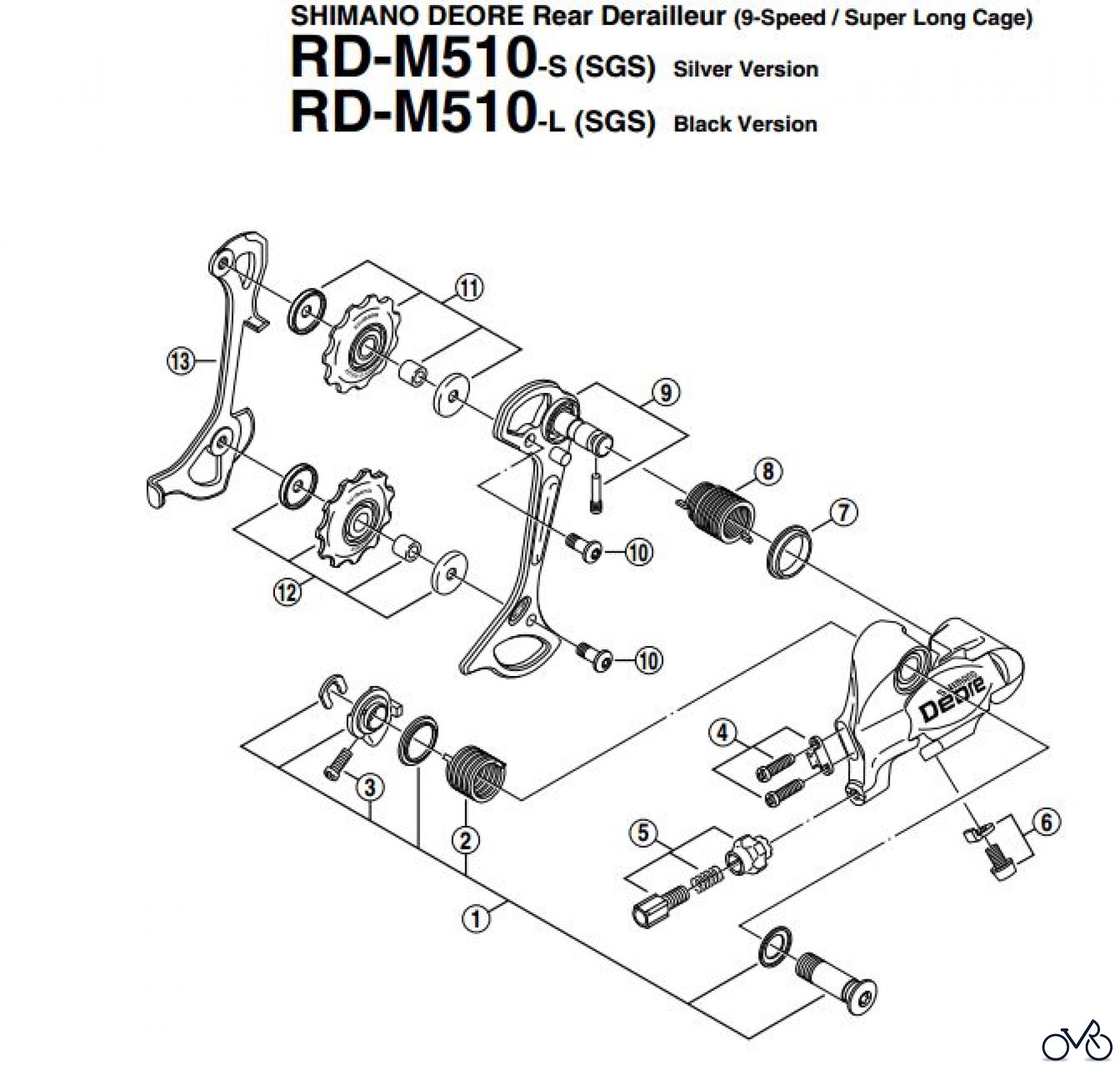 Shimano RD Rear Derailleur - Schaltwerk RD-M510-EV