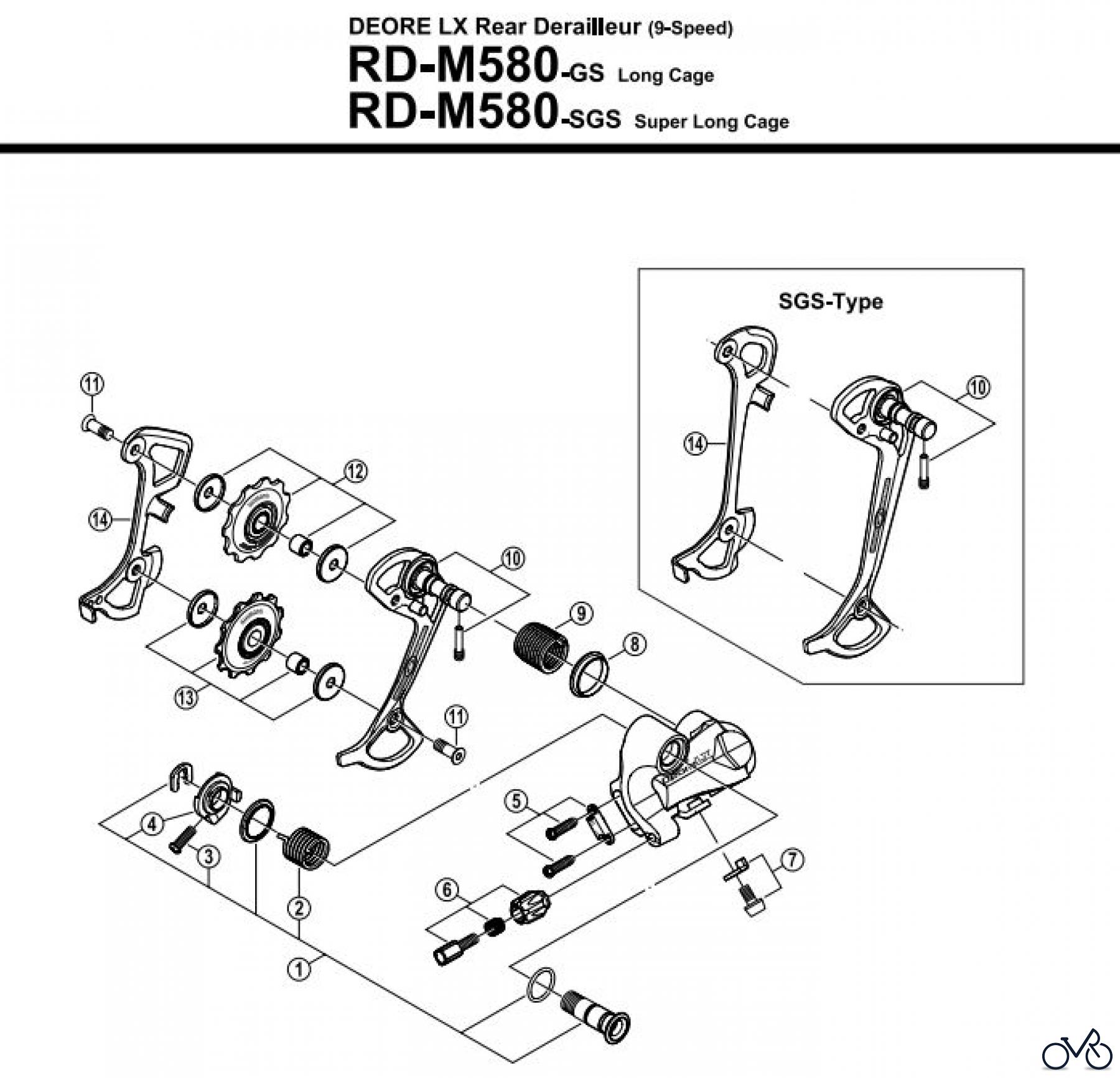 Shimano RD Rear Derailleur - Schaltwerk RD-M580