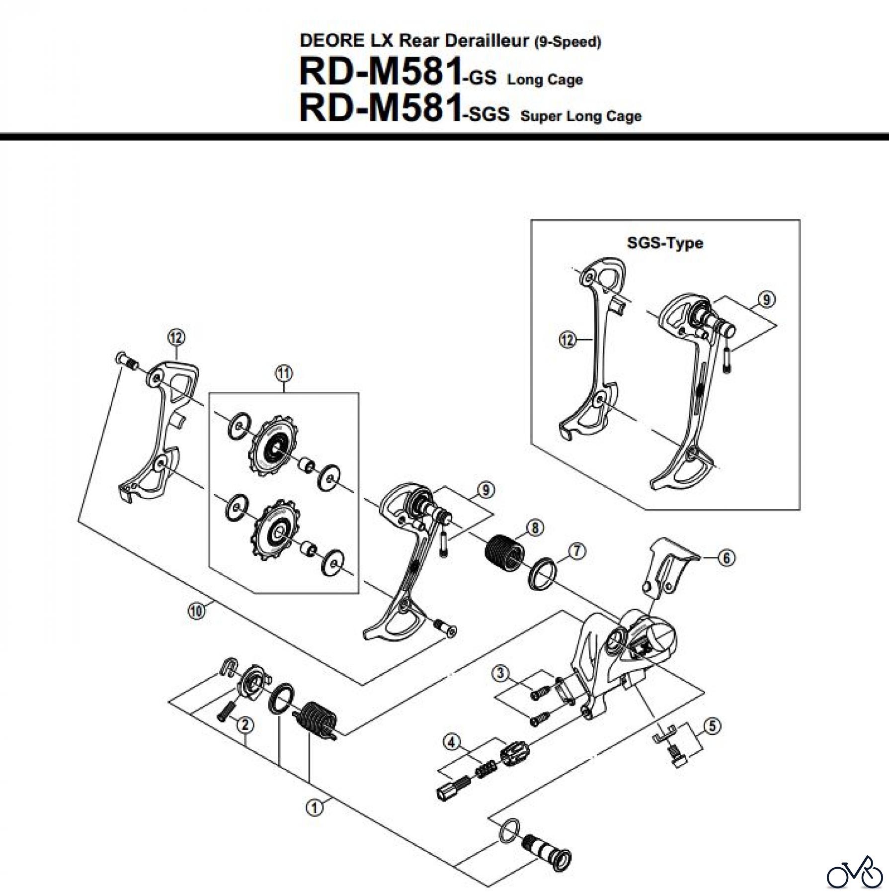 Shimano RD Rear Derailleur - Schaltwerk RD-M581-2552