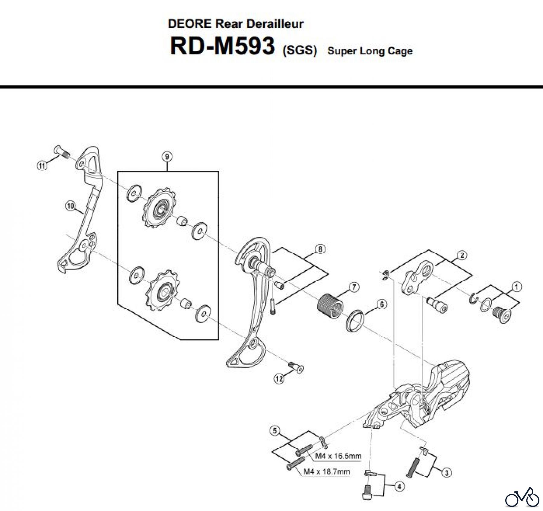 Shimano RD Rear Derailleur - Schaltwerk RD-M593-3211