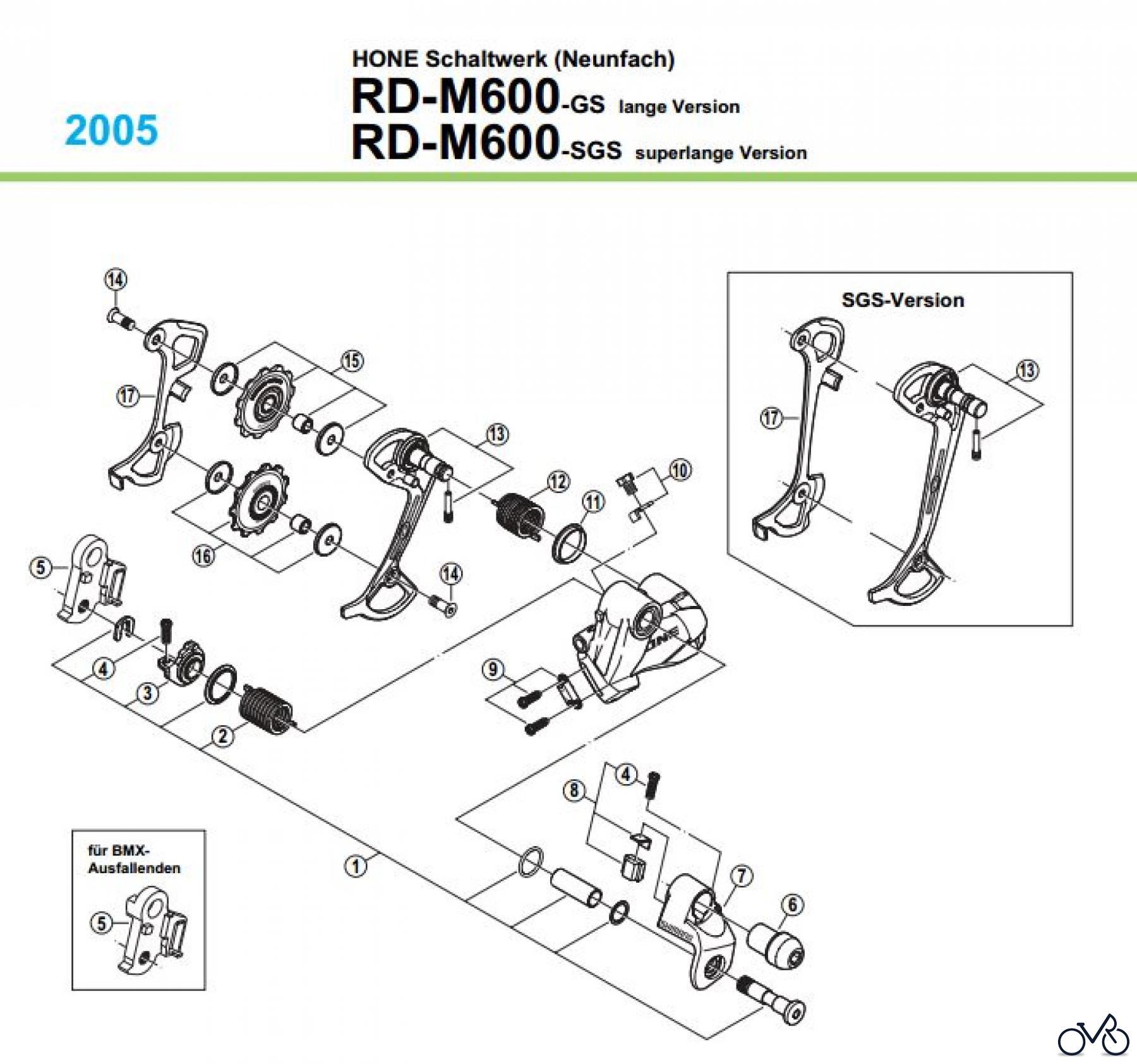 Shimano RD Rear Derailleur - Schaltwerk RD--M600-05