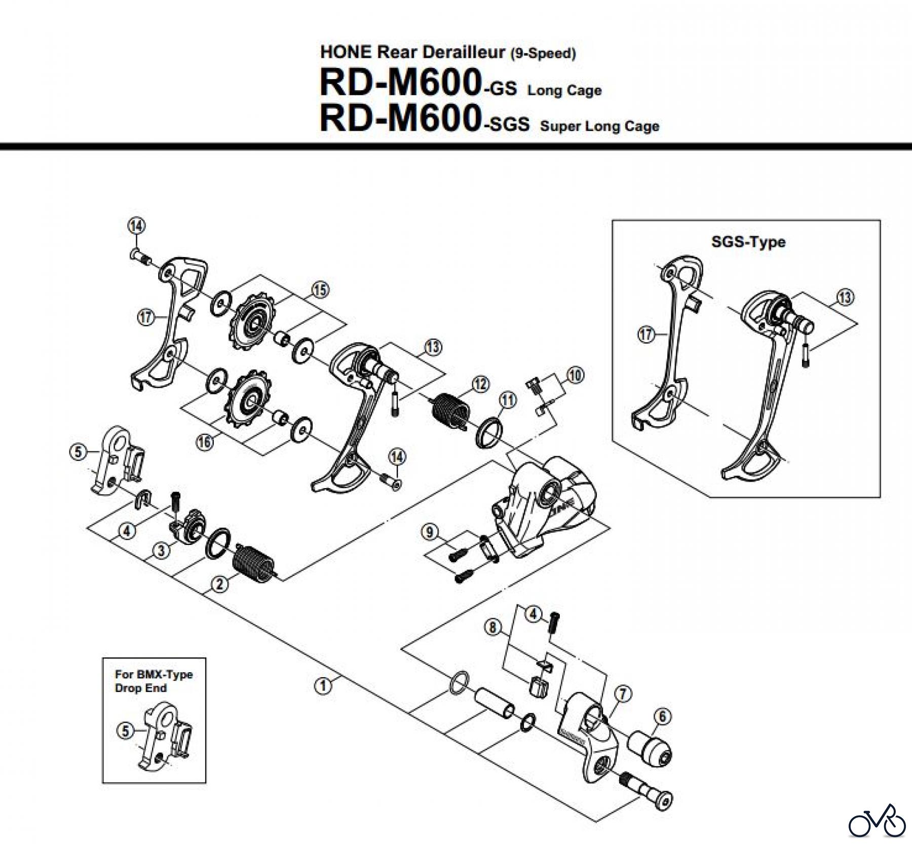 Shimano RD Rear Derailleur - Schaltwerk RD-M600