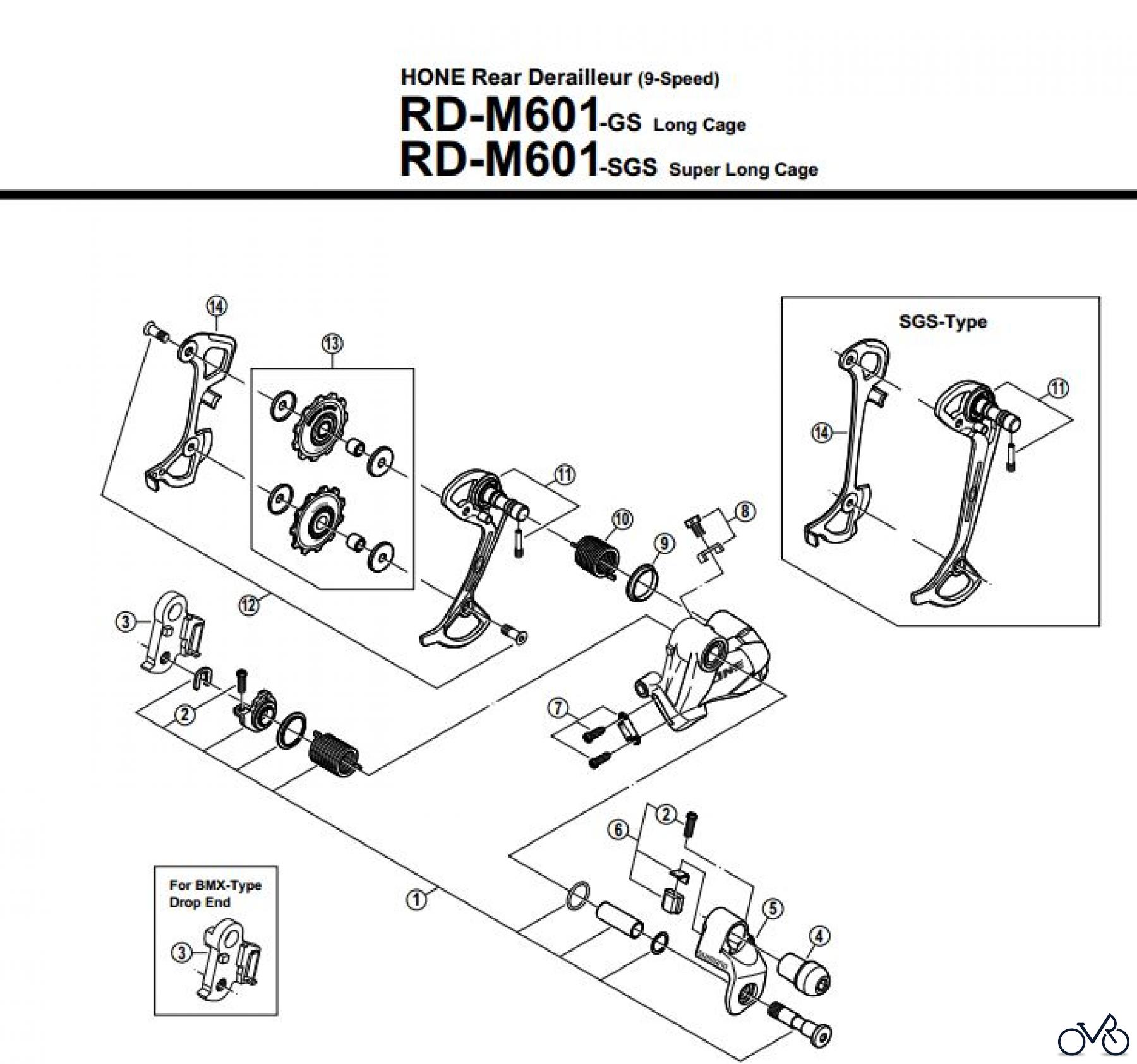 Shimano RD Rear Derailleur - Schaltwerk RD-M601
