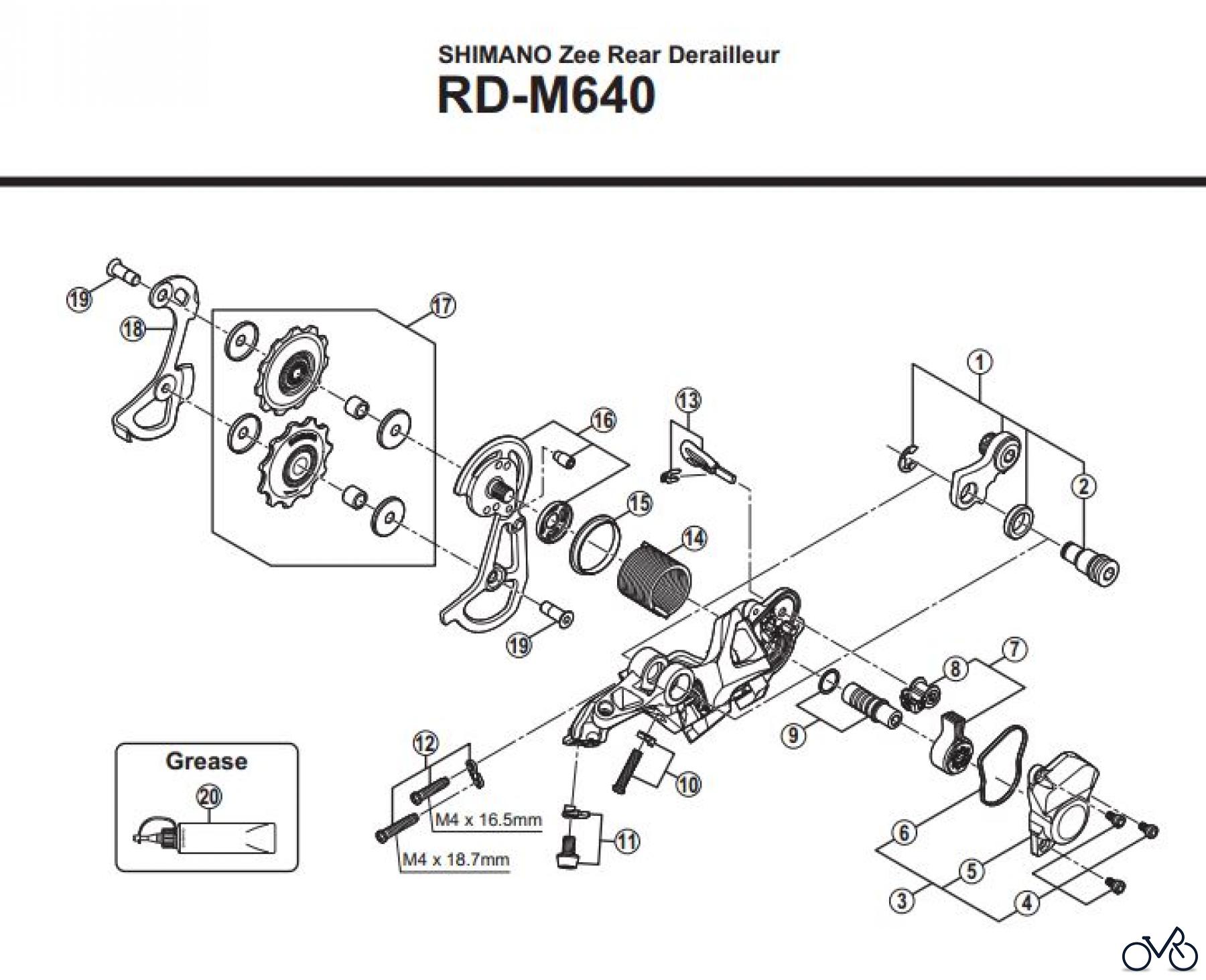 Shimano RD Rear Derailleur - Schaltwerk RD-M640-3438