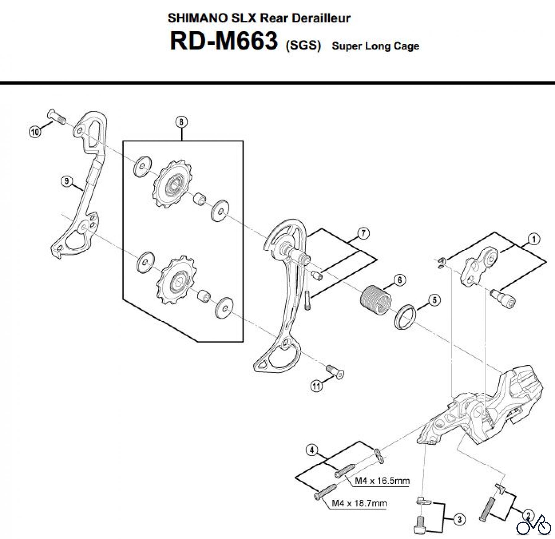 Shimano RD Rear Derailleur - Schaltwerk RD-M663-3043A