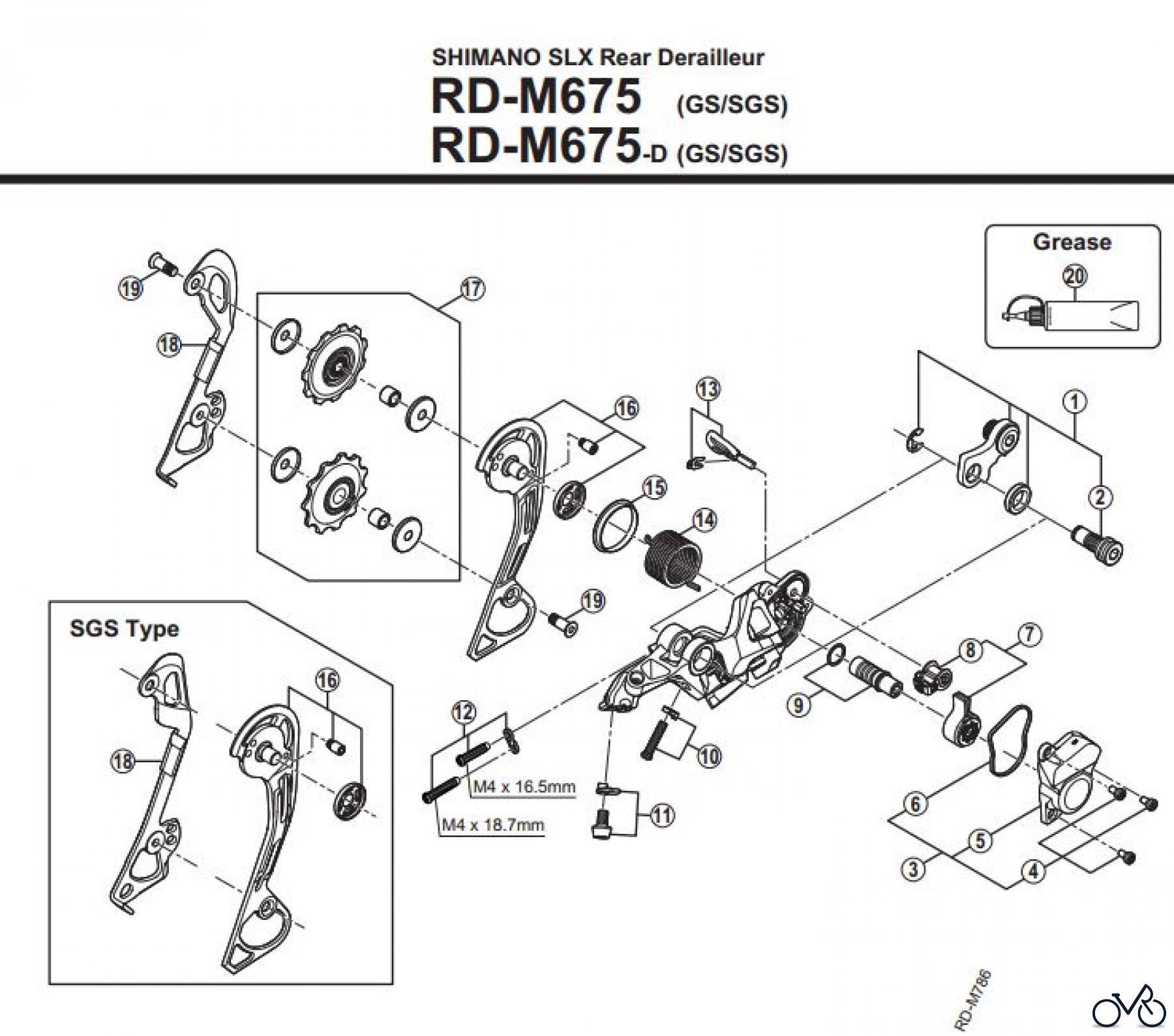 Shimano RD Rear Derailleur - Schaltwerk RD-M675-3407