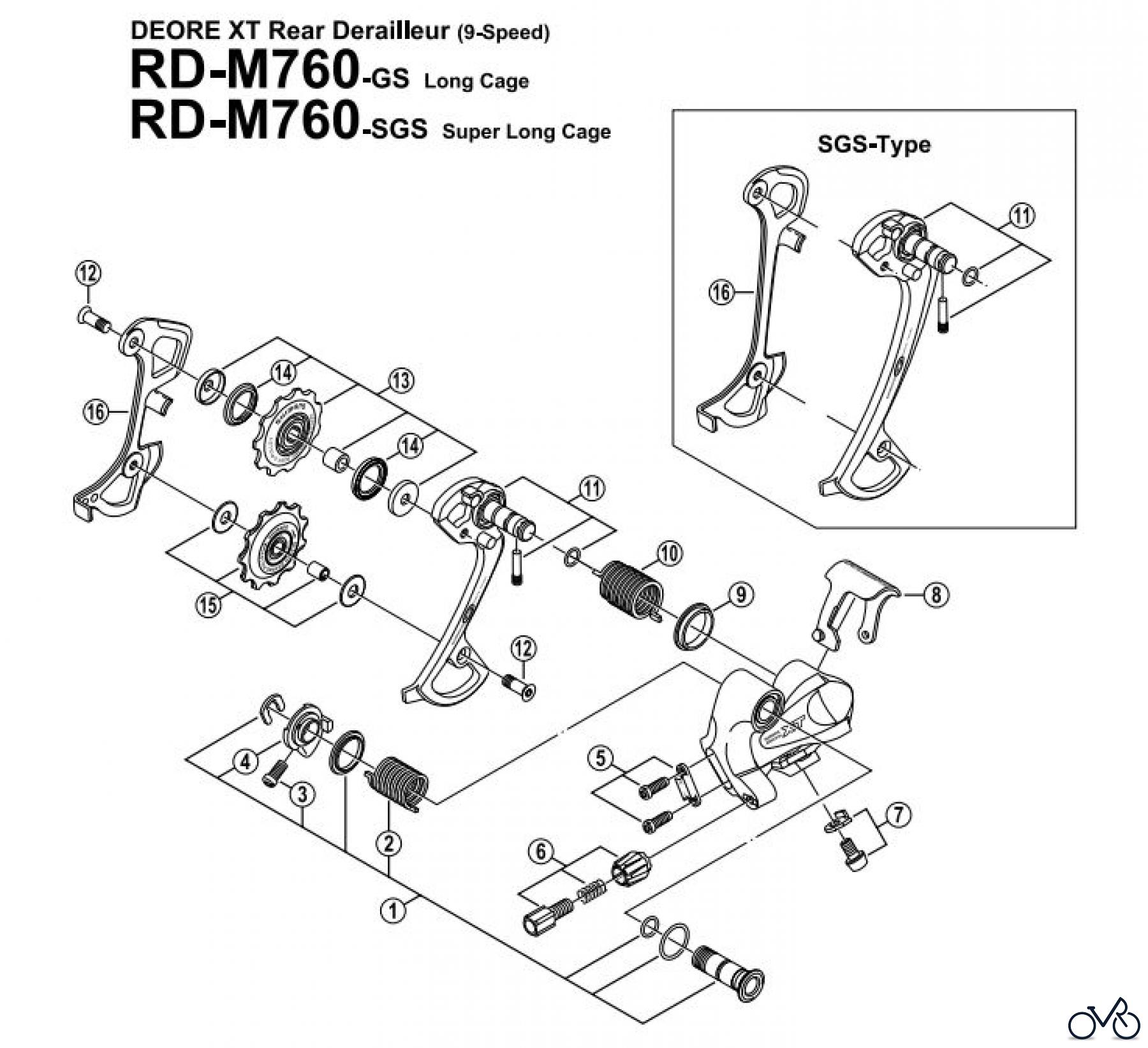 Shimano RD Rear Derailleur - Schaltwerk RD-M760