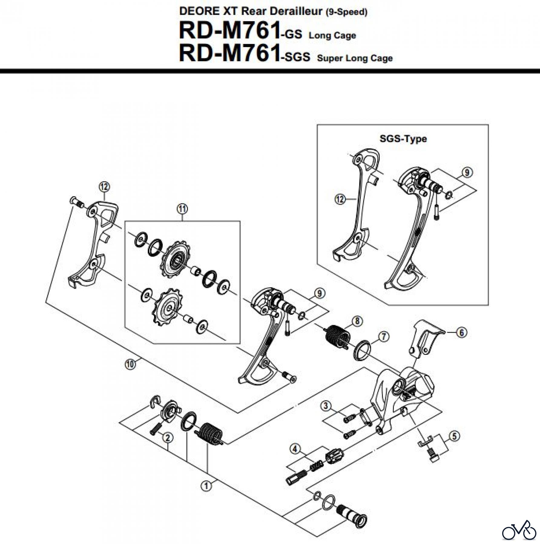 Shimano RD Rear Derailleur - Schaltwerk RD-M761-2551