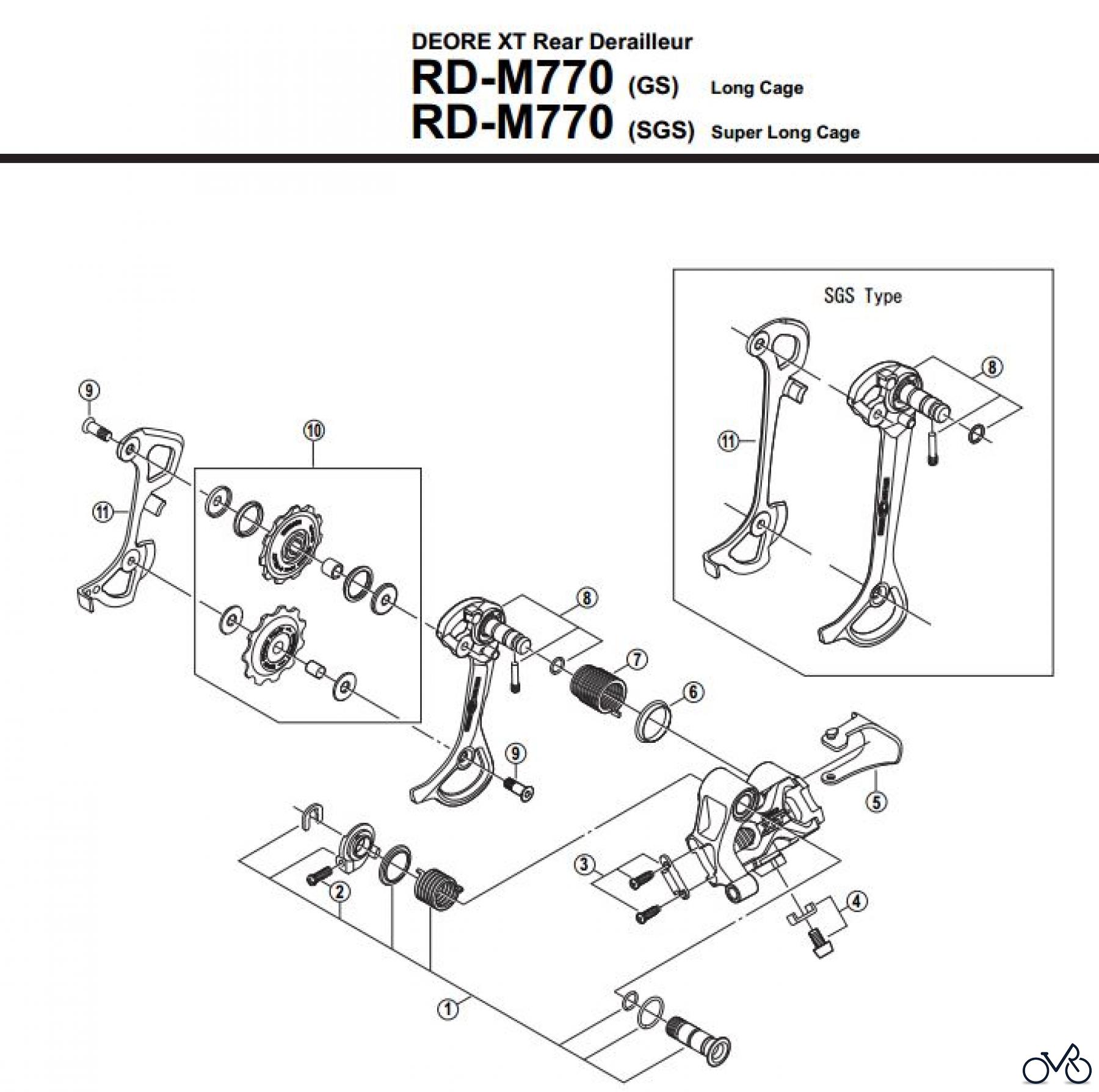 Shimano RD Rear Derailleur - Schaltwerk RD-M770-2705A