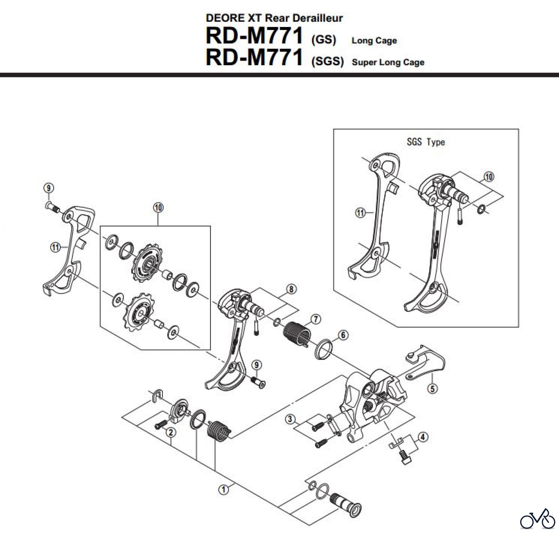 Shimano RD Rear Derailleur - Schaltwerk RD-M771-2706