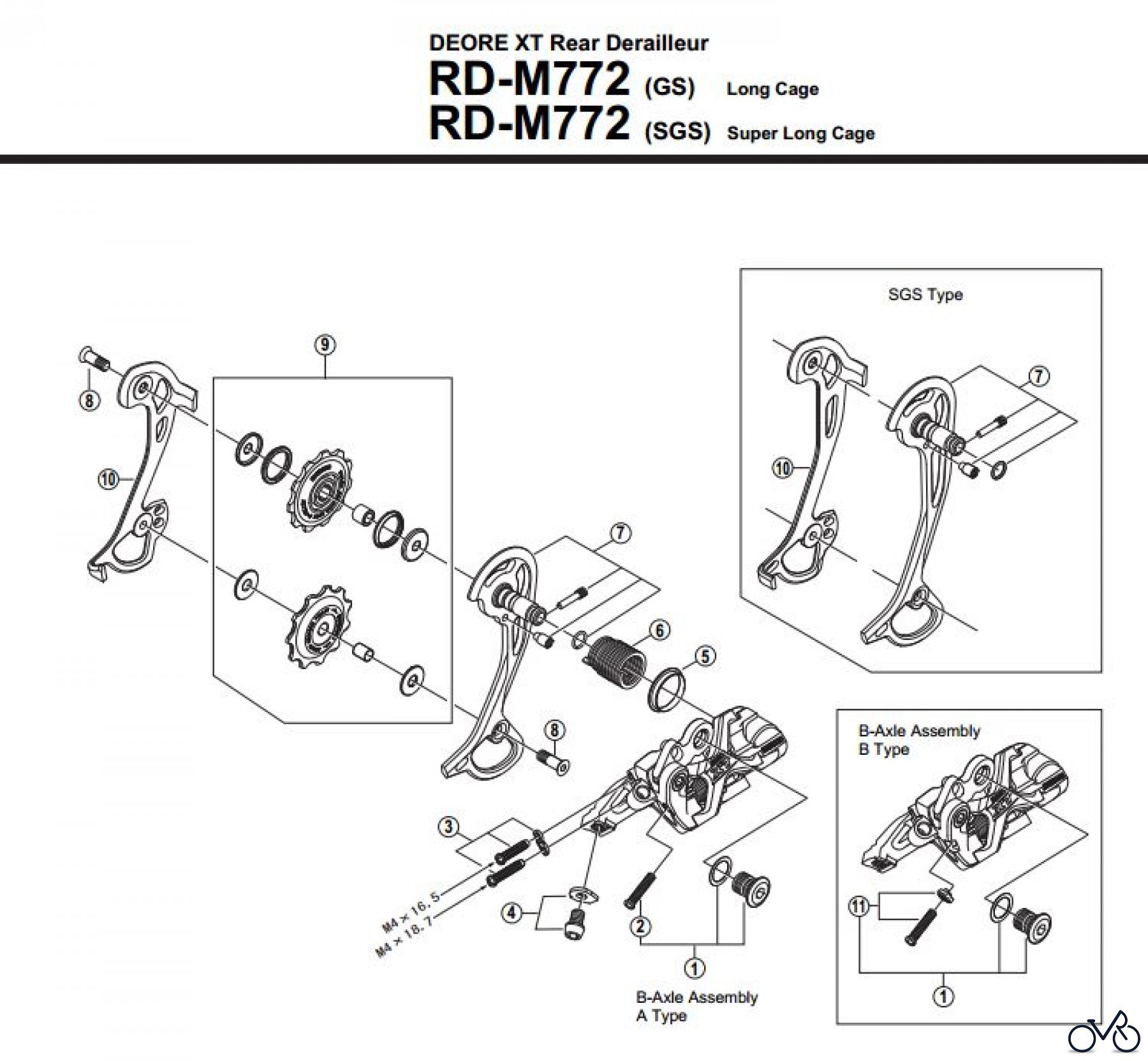 Shimano RD Rear Derailleur - Schaltwerk RD-M772-12707B