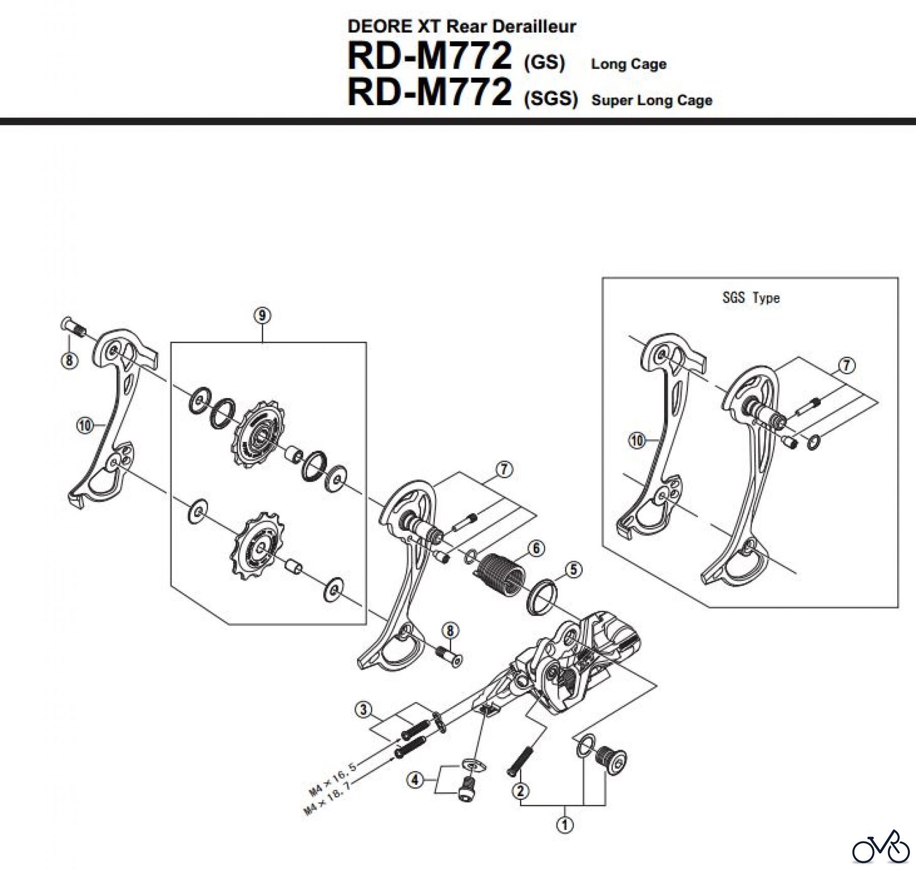 Shimano RD Rear Derailleur - Schaltwerk RD-M772-2707A