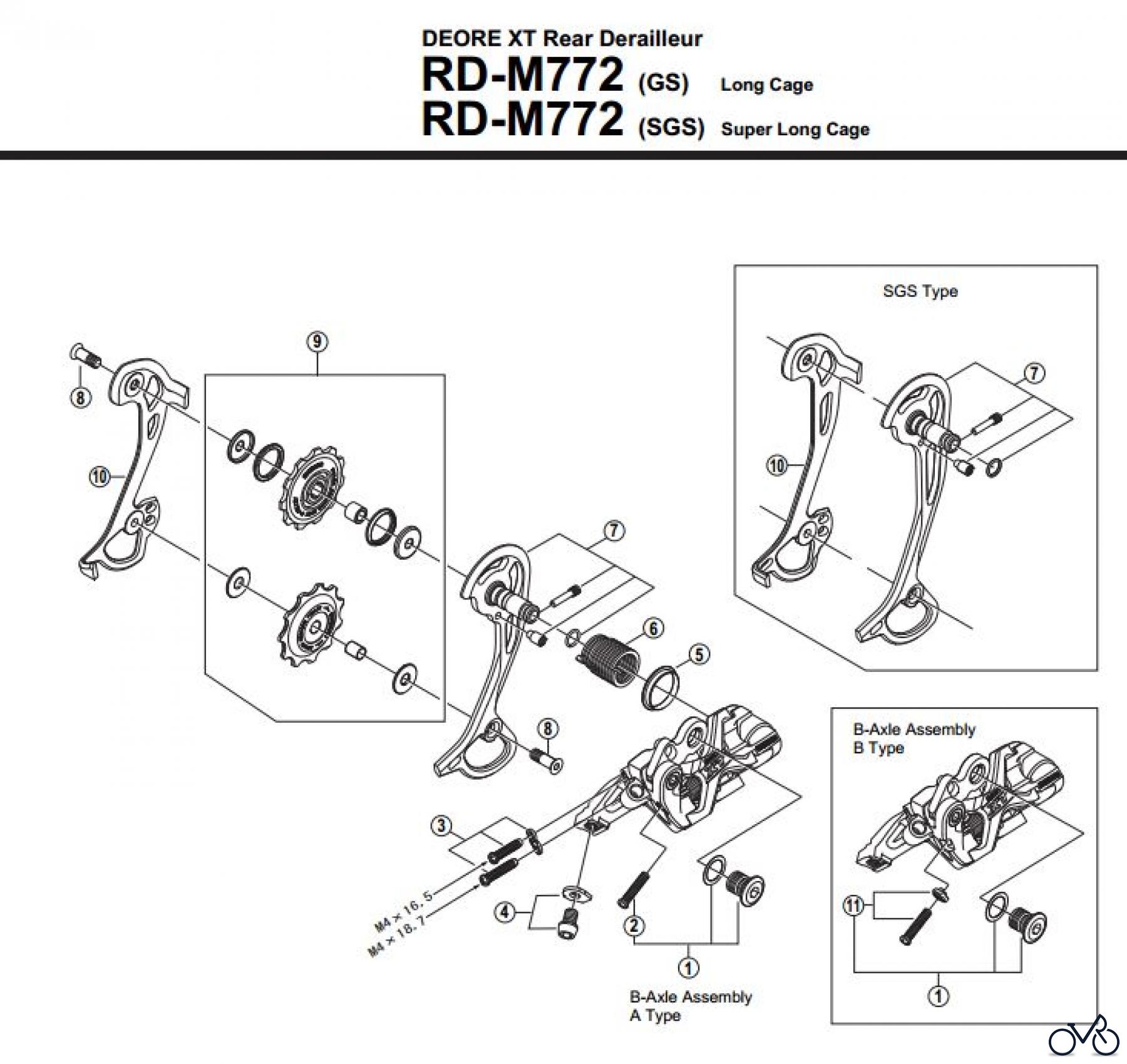 Shimano RD Rear Derailleur - Schaltwerk RD-M772-2707B