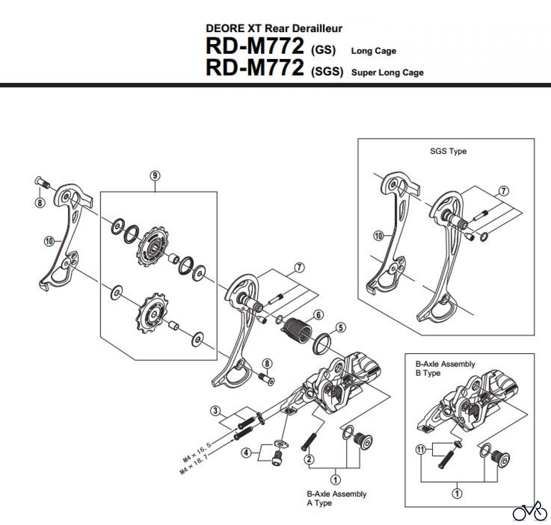 Shimano RD Rear Derailleur - Schaltwerk RD-M772