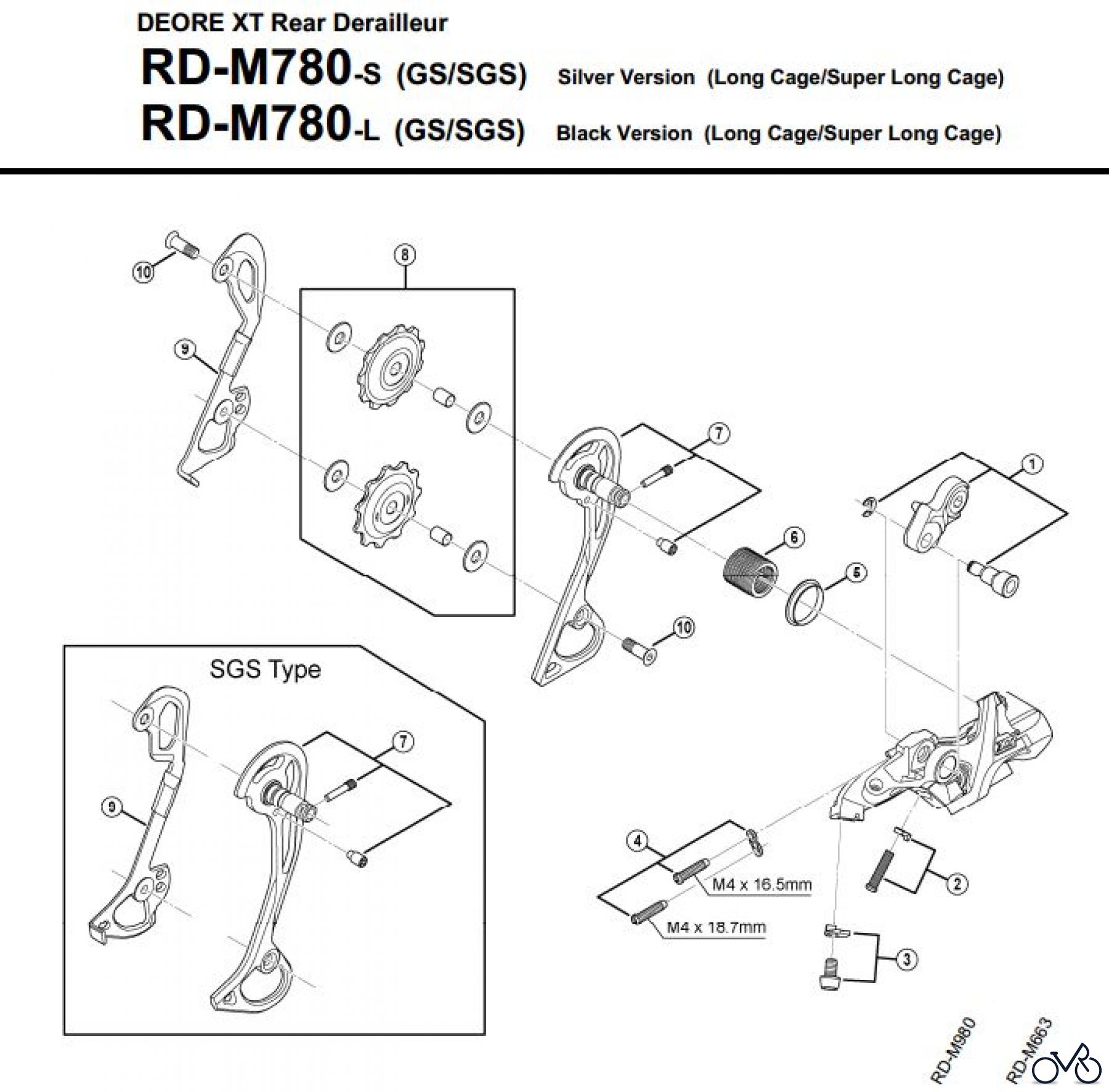 Shimano RD Rear Derailleur - Schaltwerk RD-M780-3180A