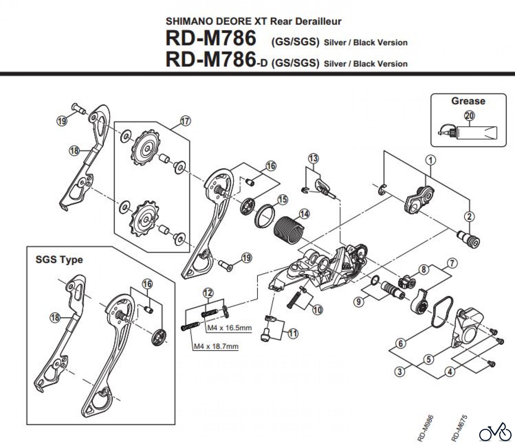 Shimano RD Rear Derailleur - Schaltwerk RD-M781-3321