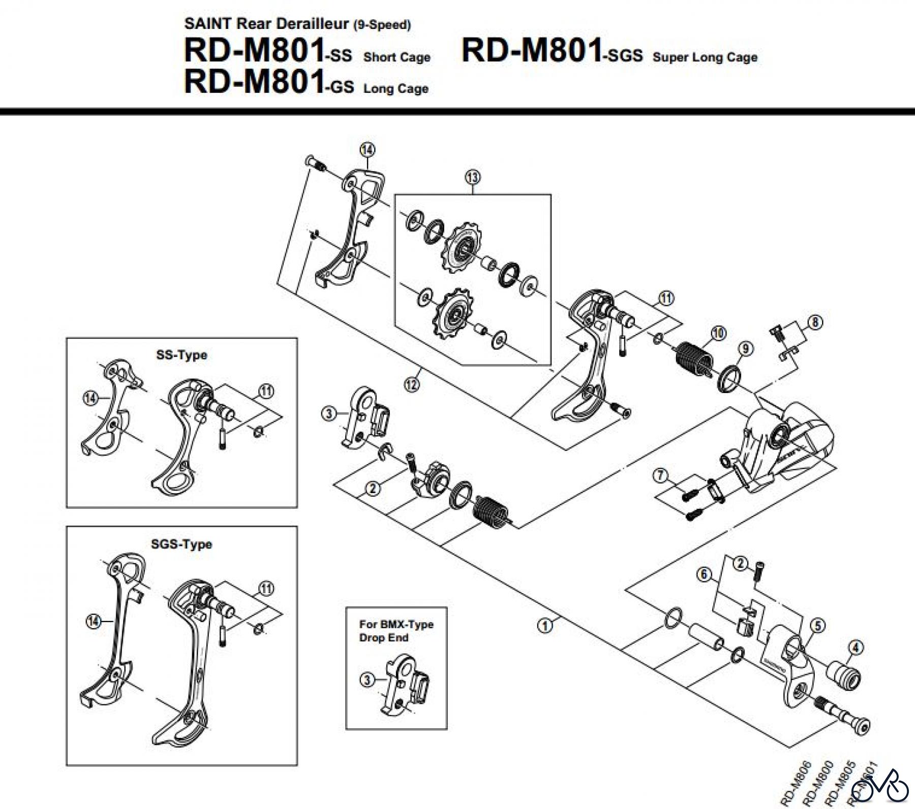Shimano RD Rear Derailleur - Schaltwerk RD-M801