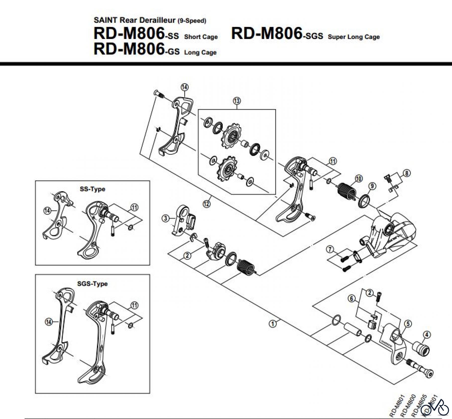 Shimano RD Rear Derailleur - Schaltwerk RD-M806