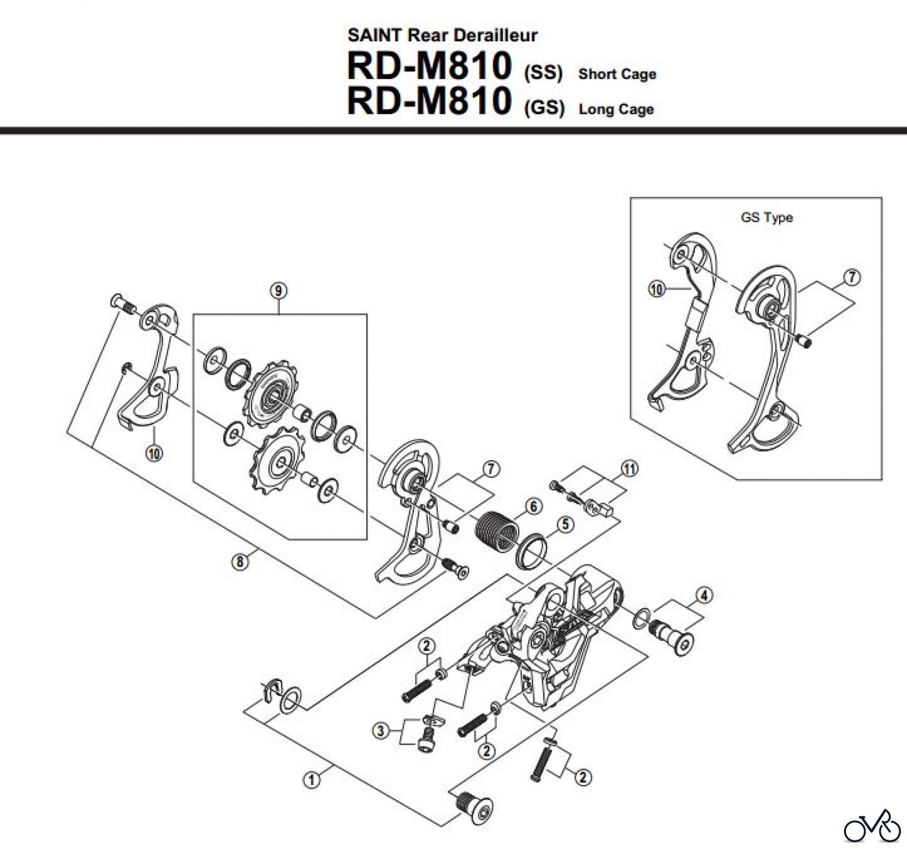 Shimano RD Rear Derailleur - Schaltwerk RD-M810-2830C