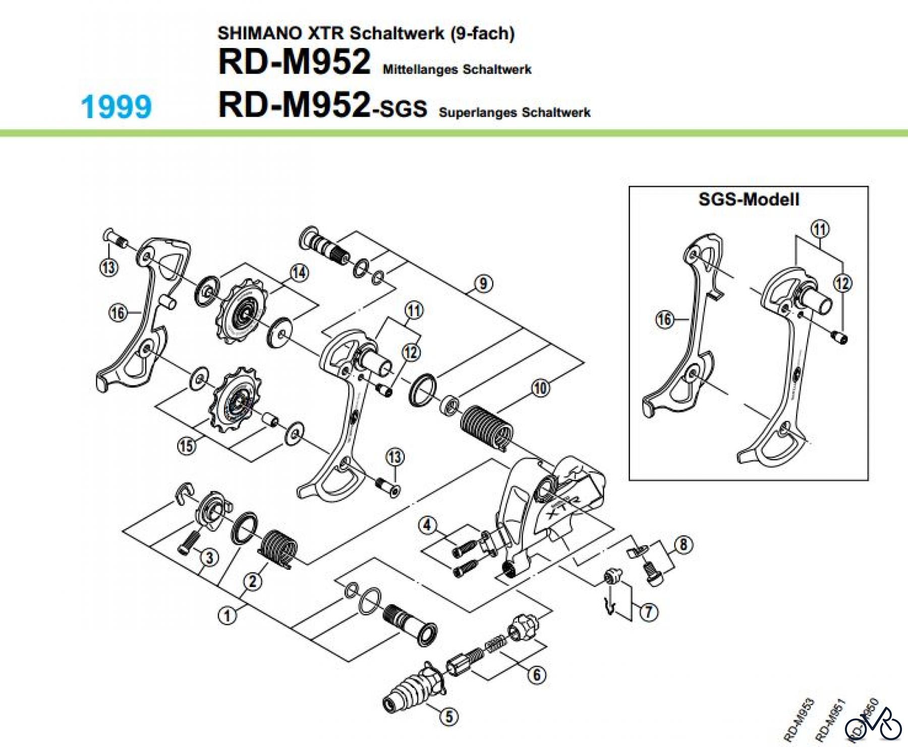 Shimano RD Rear Derailleur - Schaltwerk RD-M952-99
