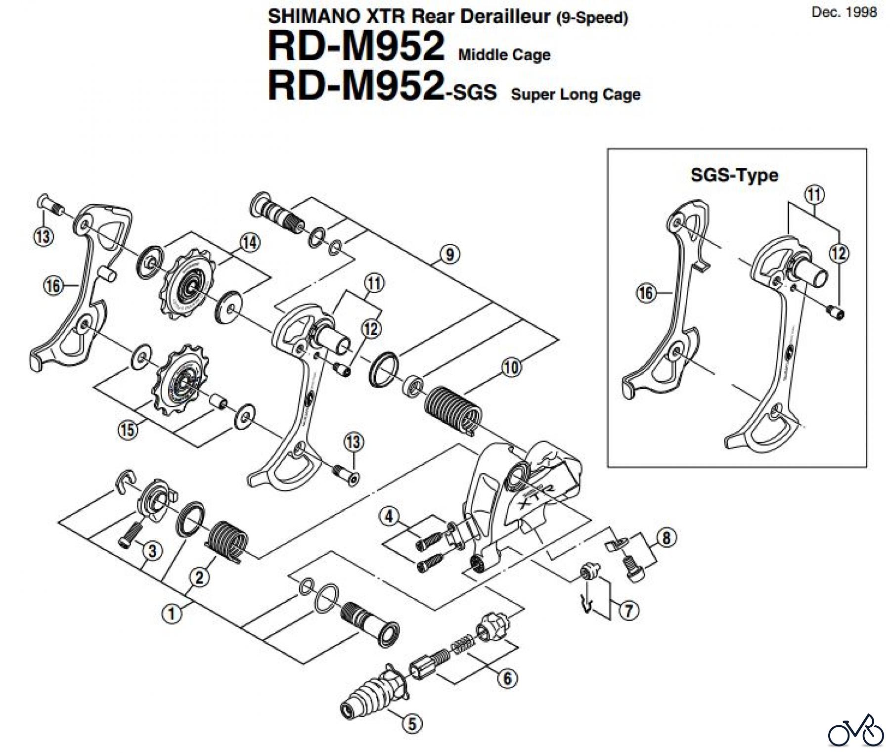 Shimano RD Rear Derailleur - Schaltwerk RD-M952-EV