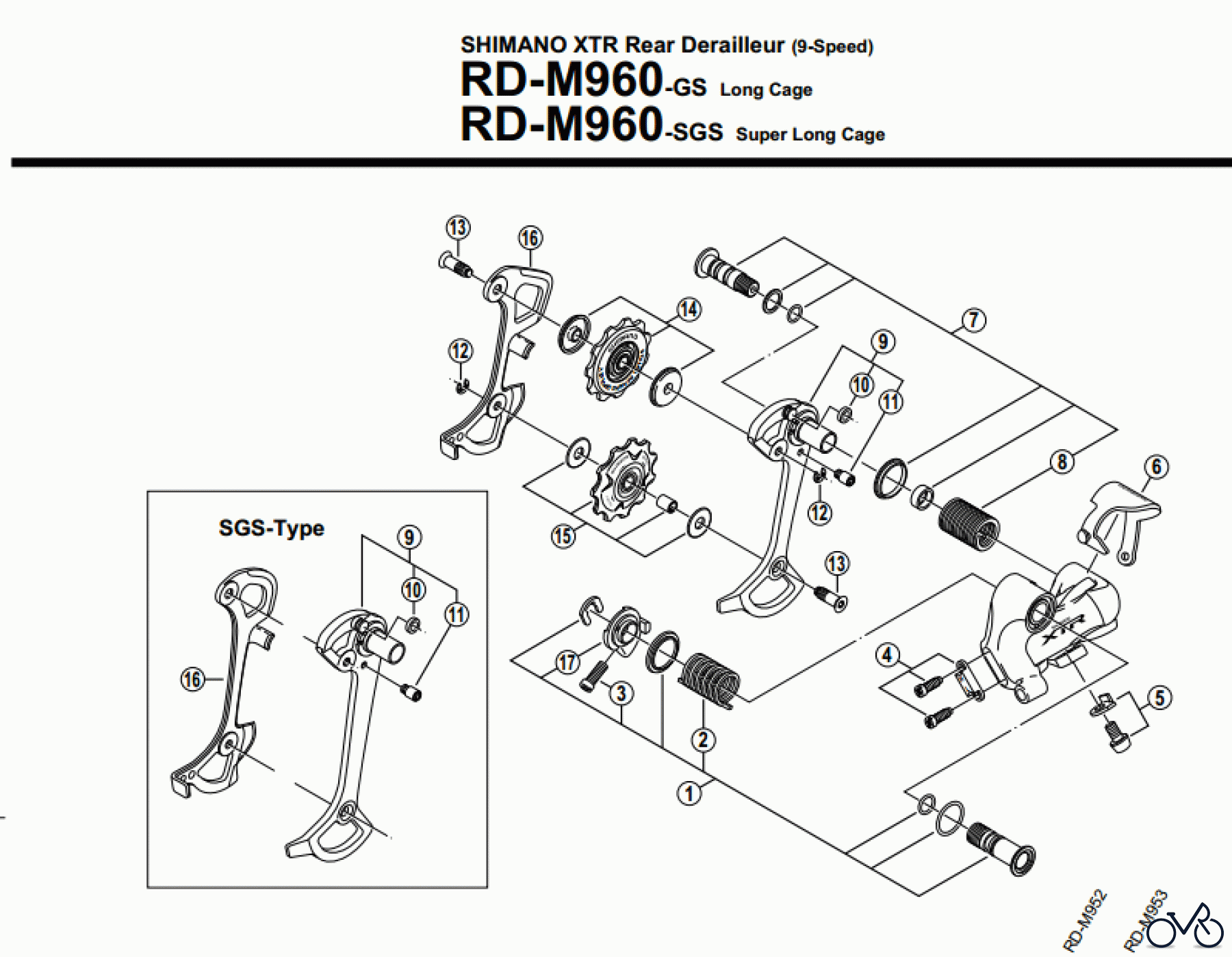 Shimano RD Rear Derailleur - Schaltwerk RD-M960