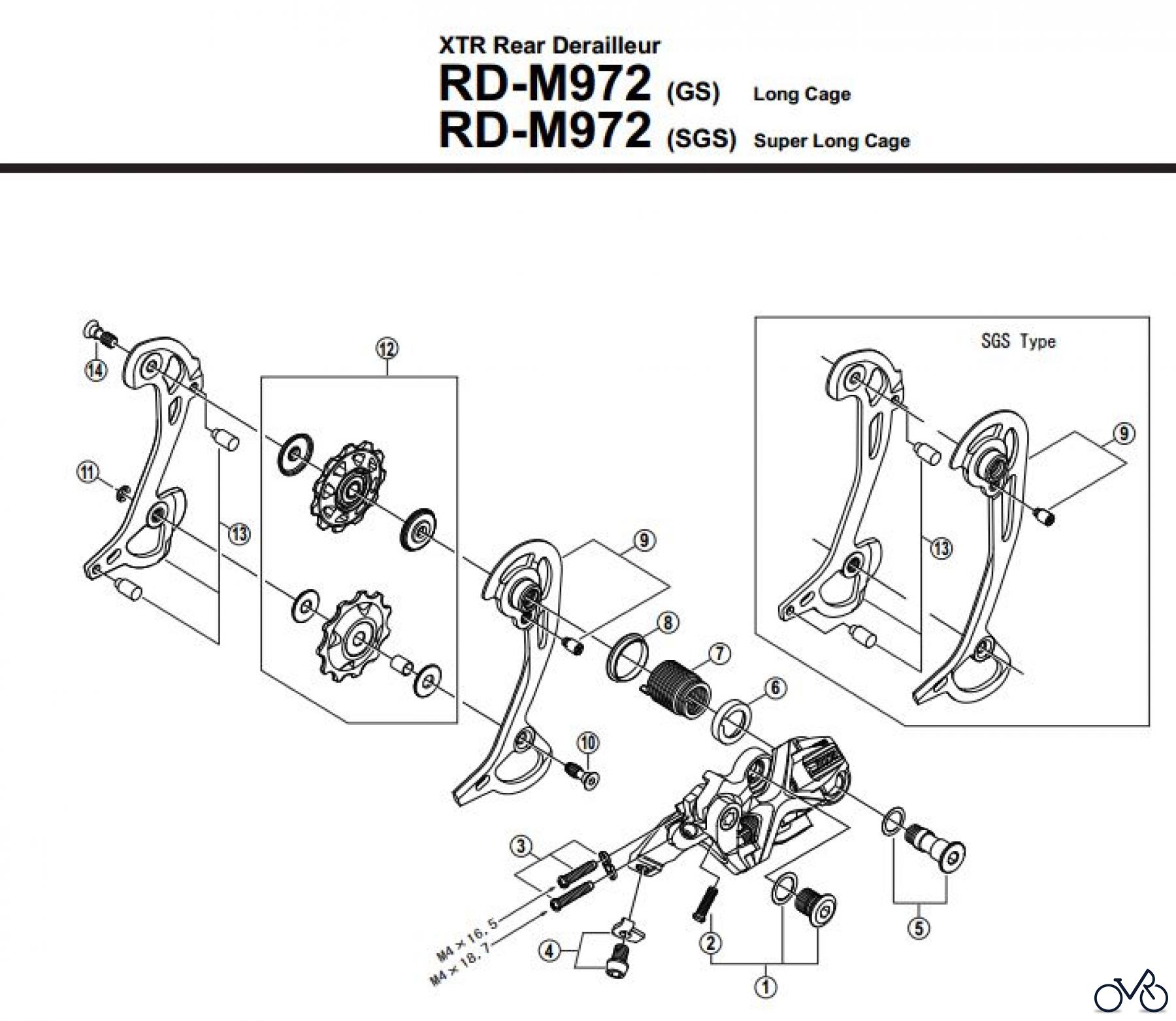 Shimano RD Rear Derailleur - Schaltwerk RD-M972-2758
