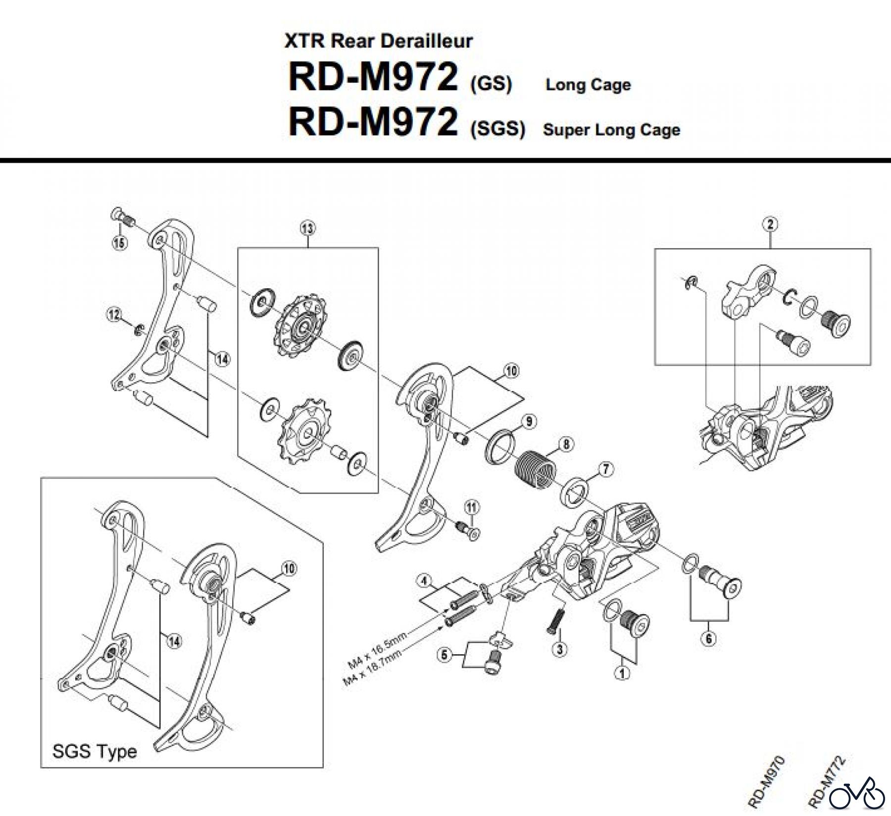 Shimano RD Rear Derailleur - Schaltwerk RD-M972-2758B