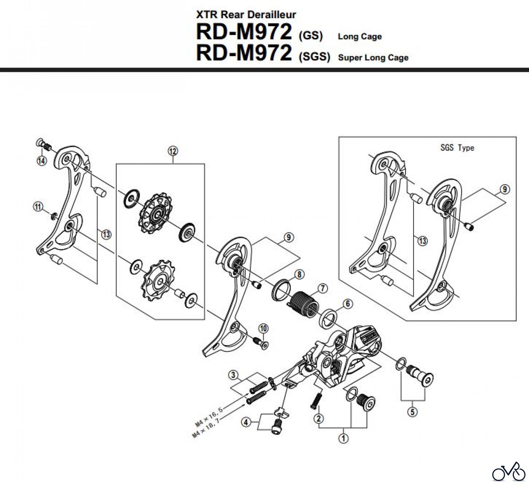 Shimano RD Rear Derailleur - Schaltwerk RD-M972