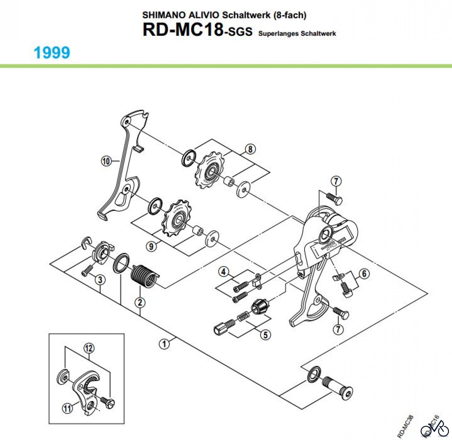 Shimano RD Rear Derailleur - Schaltwerk RD-MC18-99