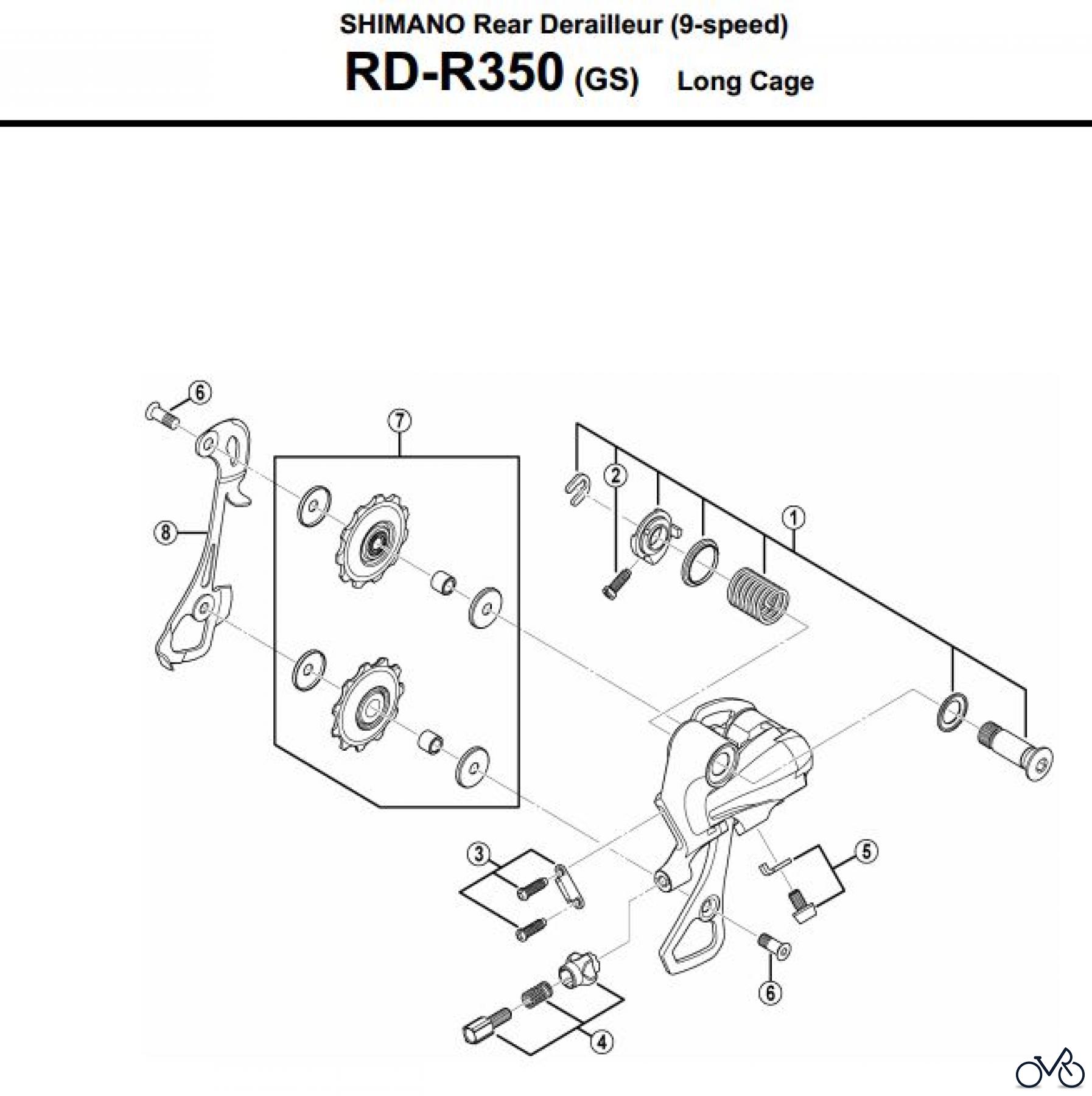 Shimano RD Rear Derailleur - Schaltwerk RD-R350-3623