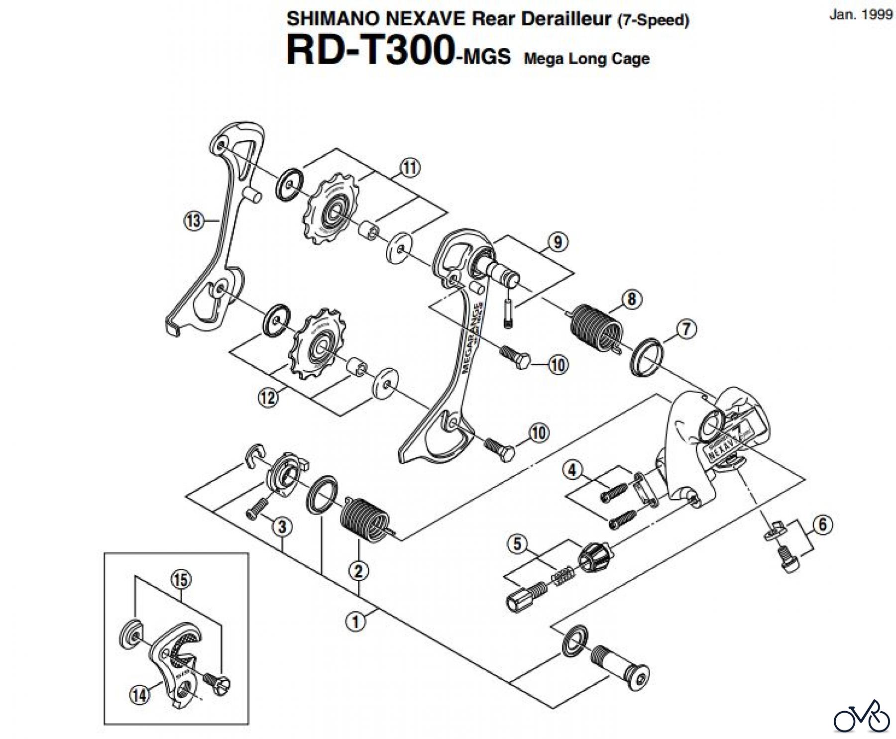 Shimano RD Rear Derailleur - Schaltwerk RD-T300