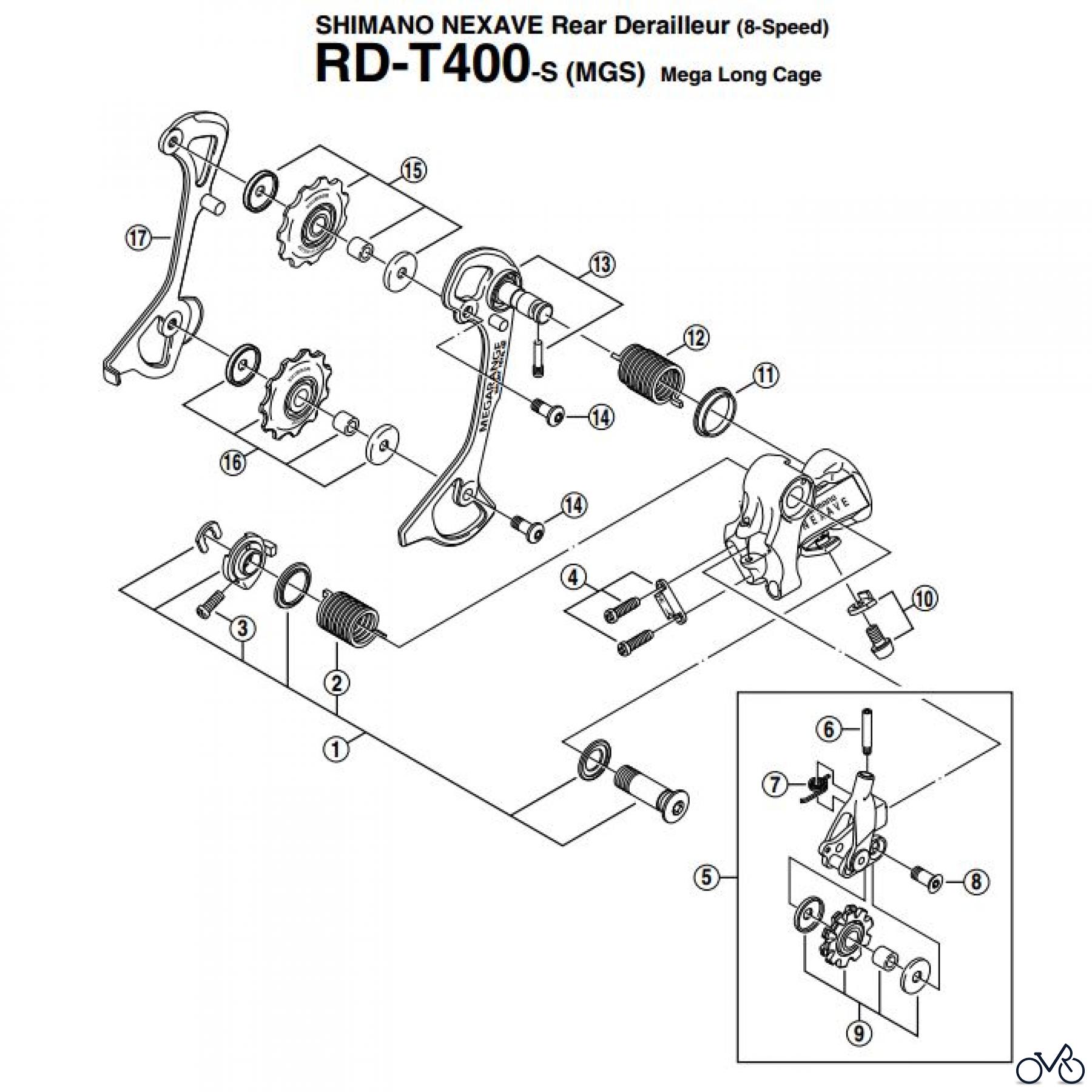 Shimano RD Rear Derailleur - Schaltwerk RD-T400-S-EV