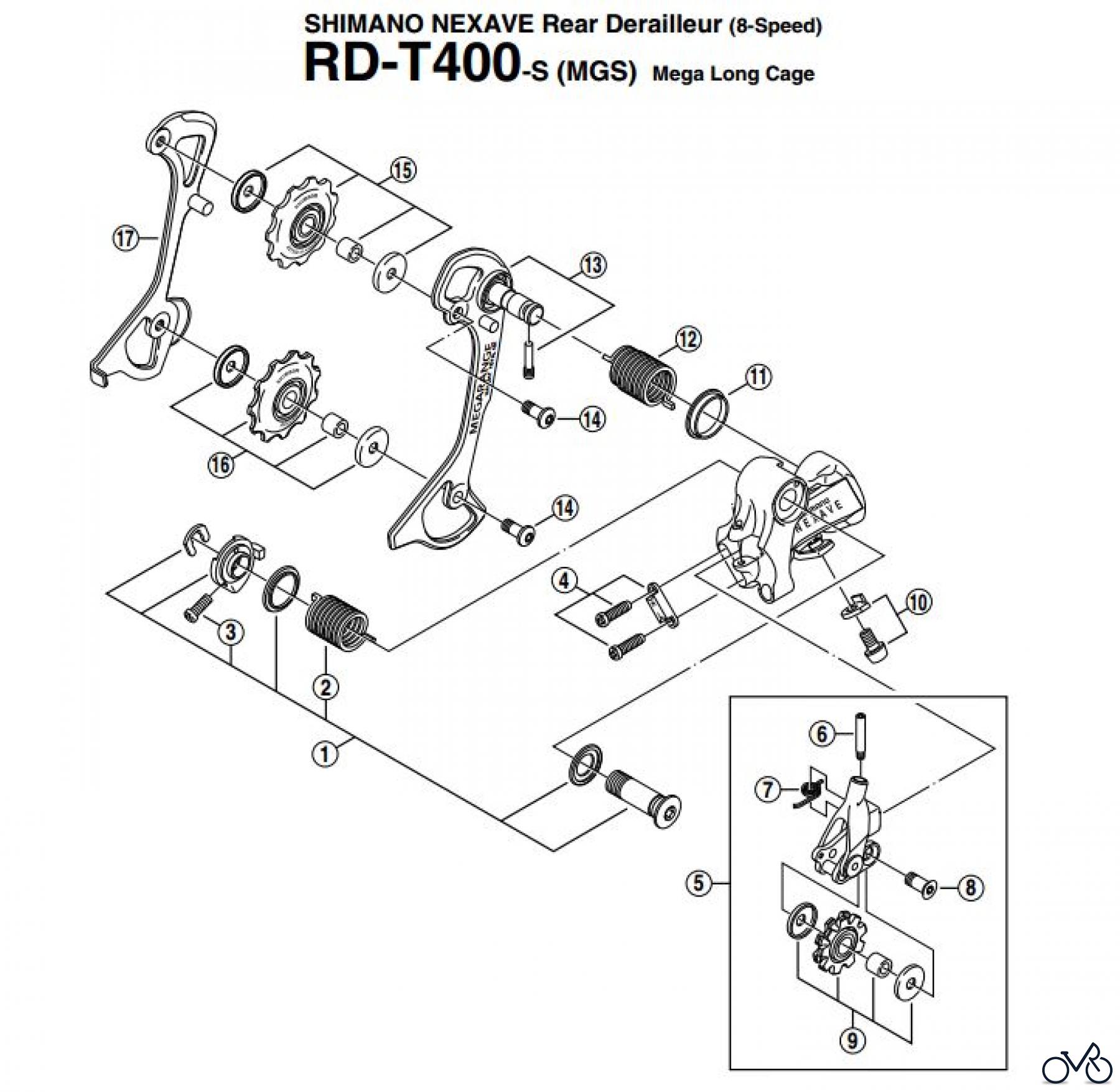 Shimano RD Rear Derailleur - Schaltwerk RD-T400