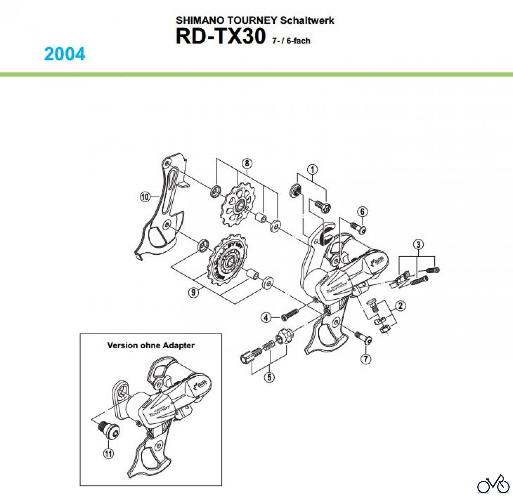 Shimano RD Rear Derailleur - Schaltwerk RD-TX30-04