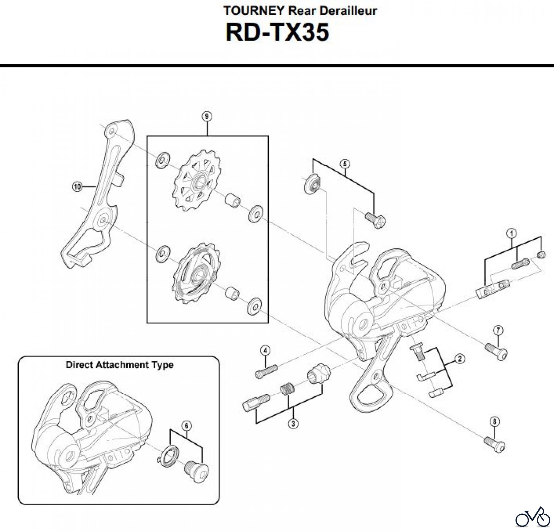 Shimano RD Rear Derailleur - Schaltwerk RD-TX35-3100