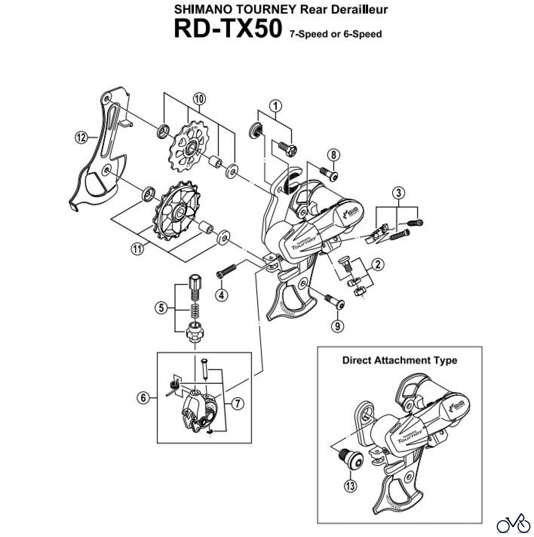 Shimano RD Rear Derailleur - Schaltwerk RD-TX50