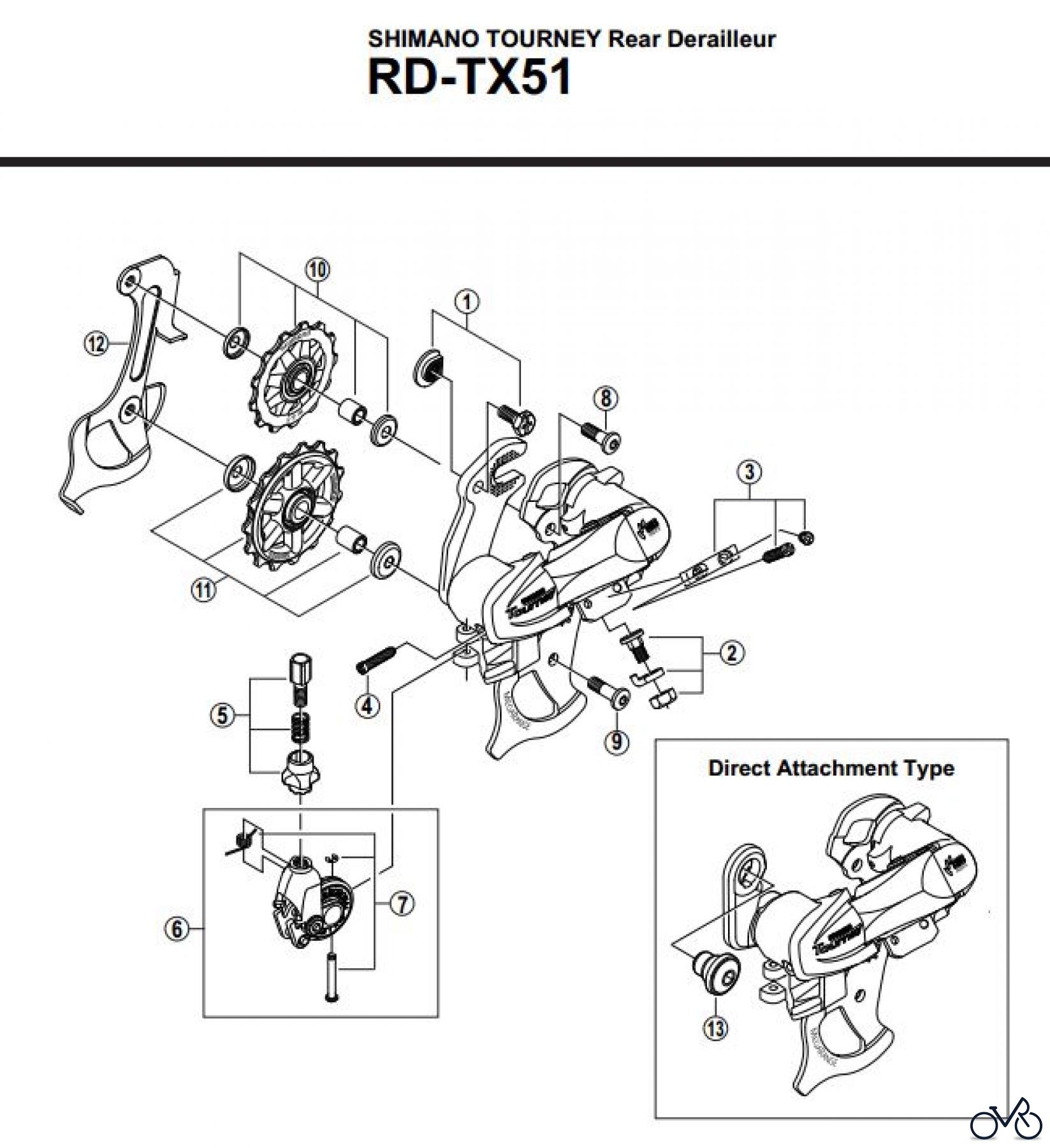 Shimano RD Rear Derailleur - Schaltwerk RD-TX51-2757