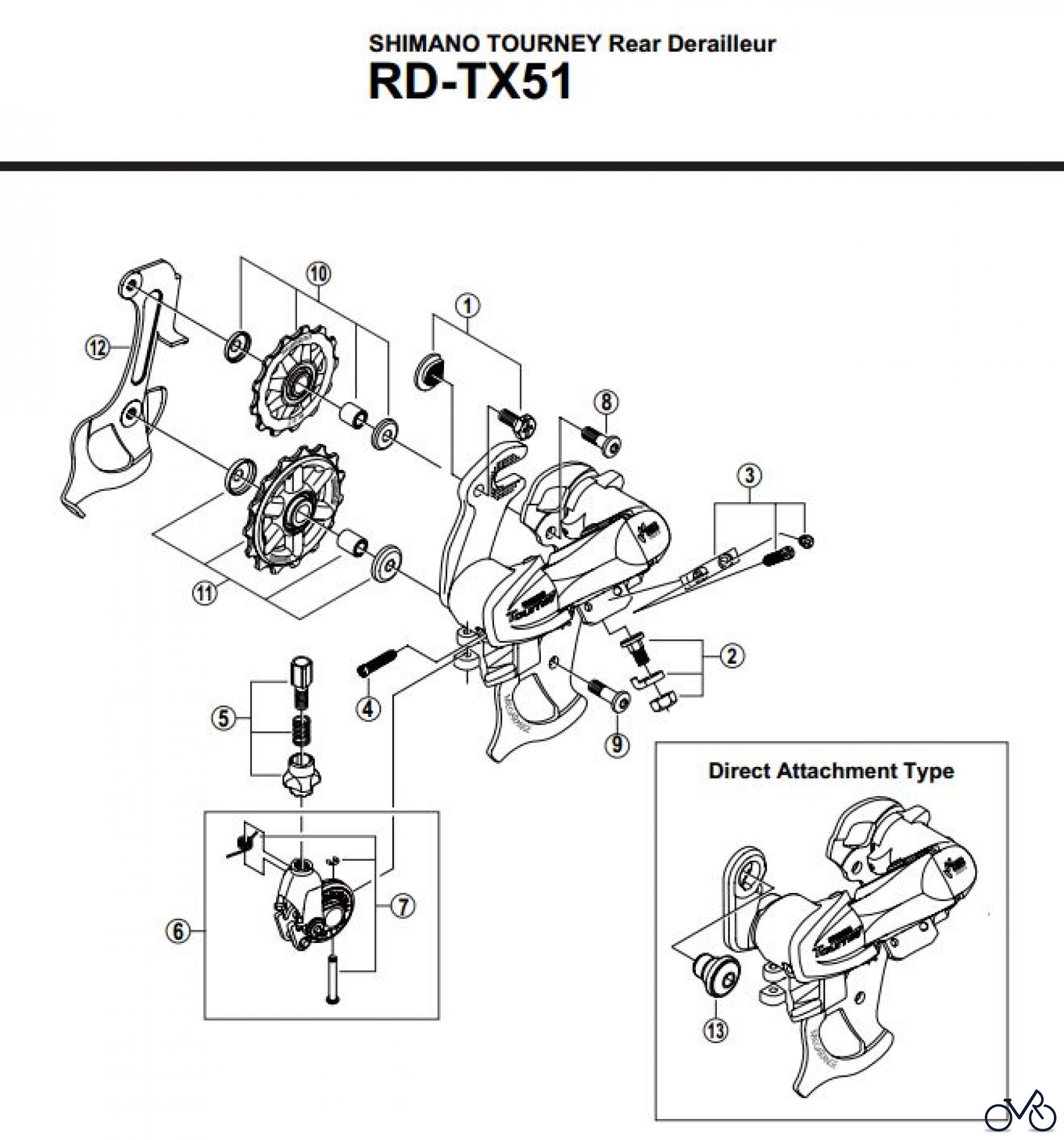 Shimano RD Rear Derailleur - Schaltwerk RD-TX51-2757A