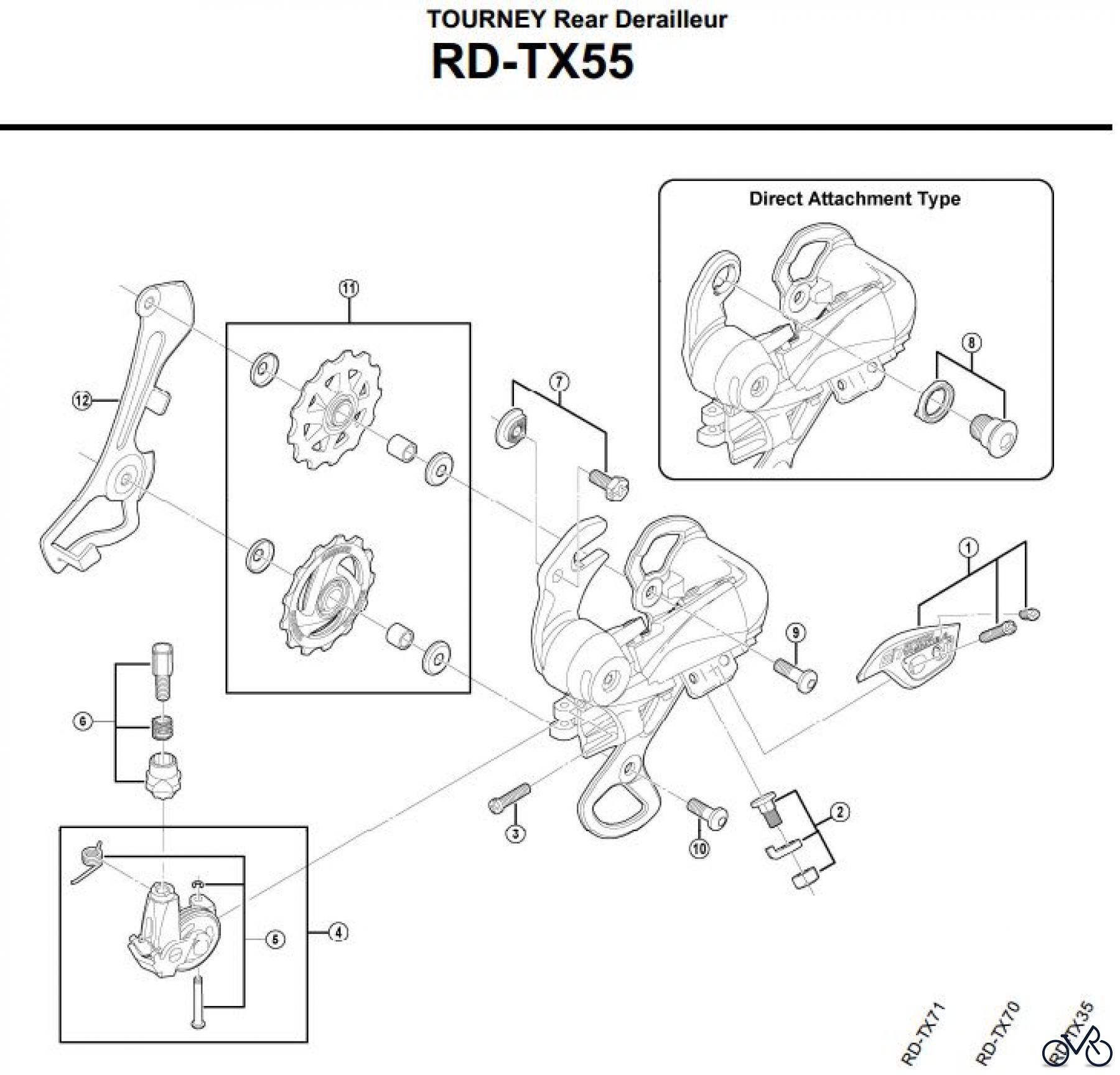 Shimano RD Rear Derailleur - Schaltwerk RD-TX55-3101