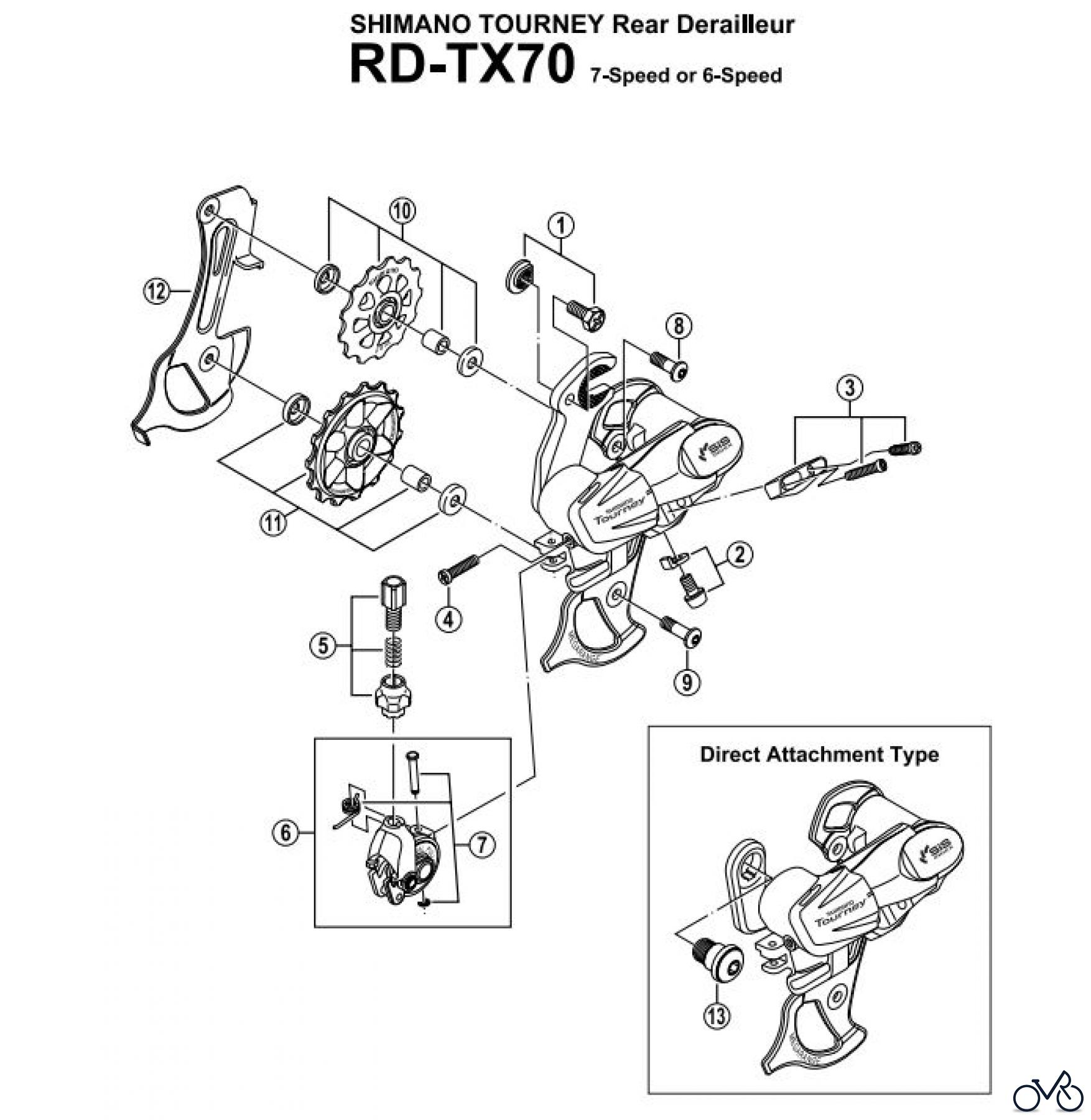 Shimano RD Rear Derailleur - Schaltwerk RD-TX70