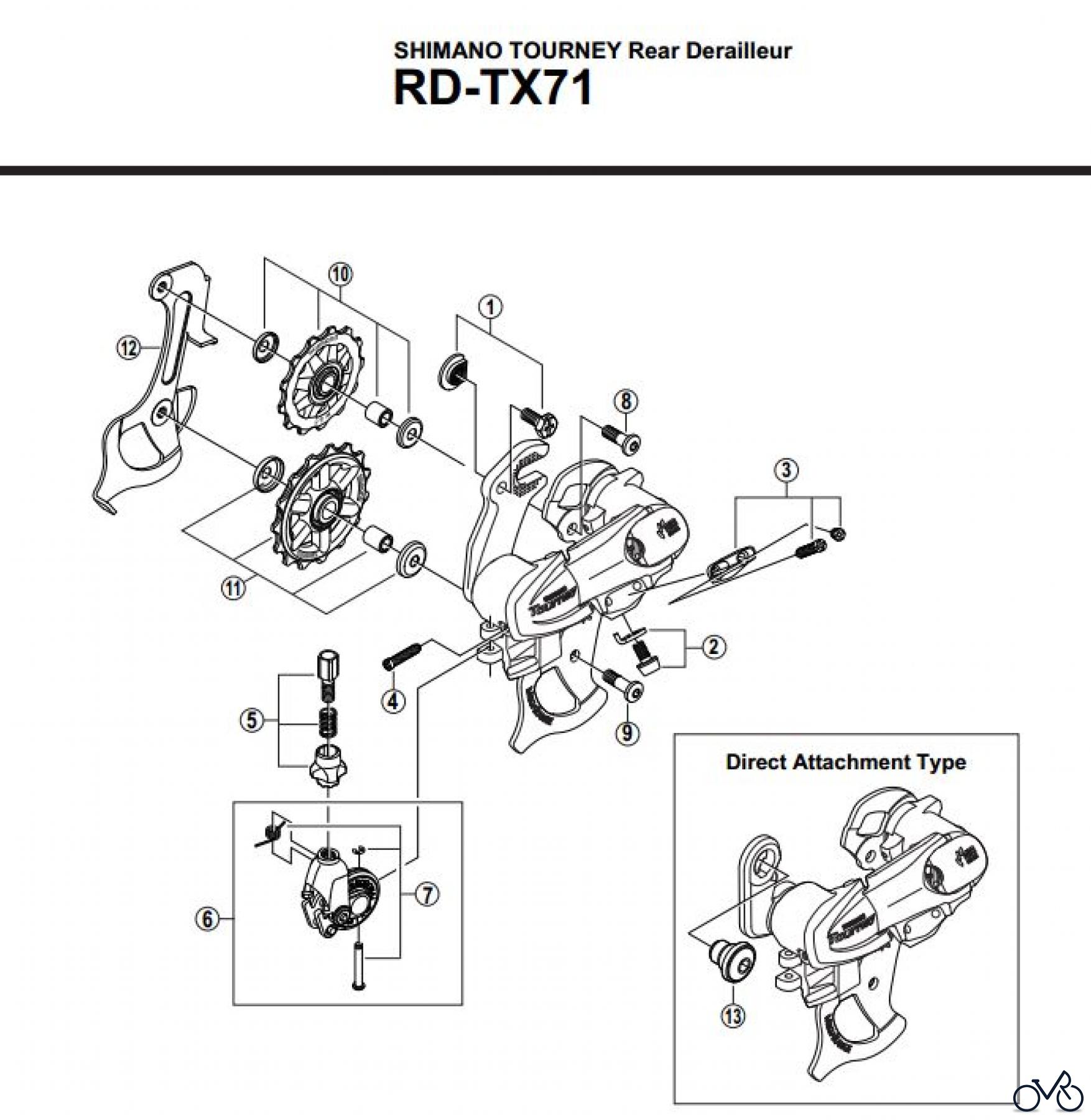 Shimano RD Rear Derailleur - Schaltwerk RD-TX71-2763
