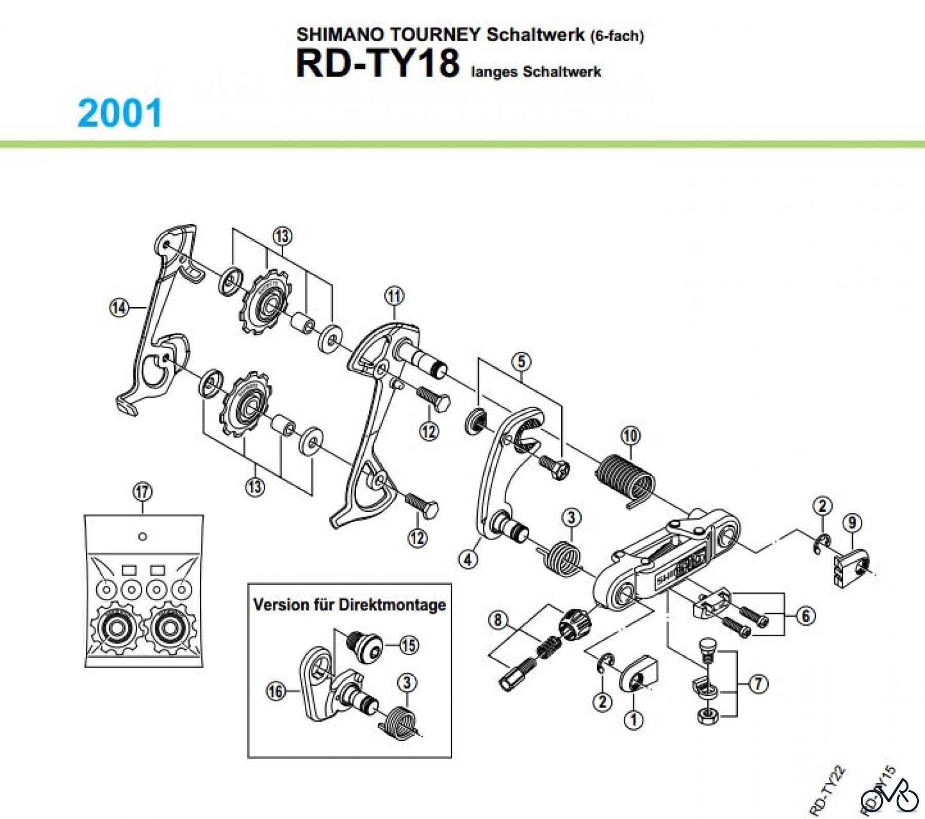 Shimano RD Rear Derailleur - Schaltwerk RD-TY18-01