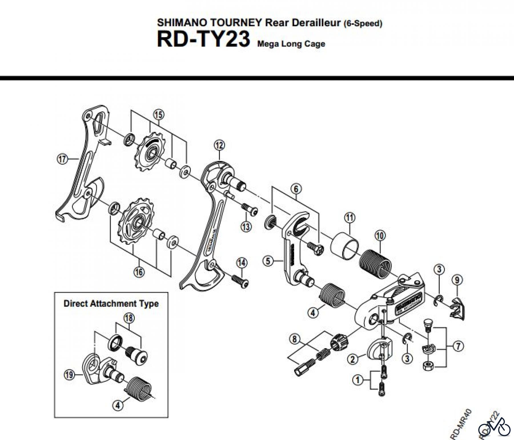 Shimano RD Rear Derailleur - Schaltwerk RD-TY23