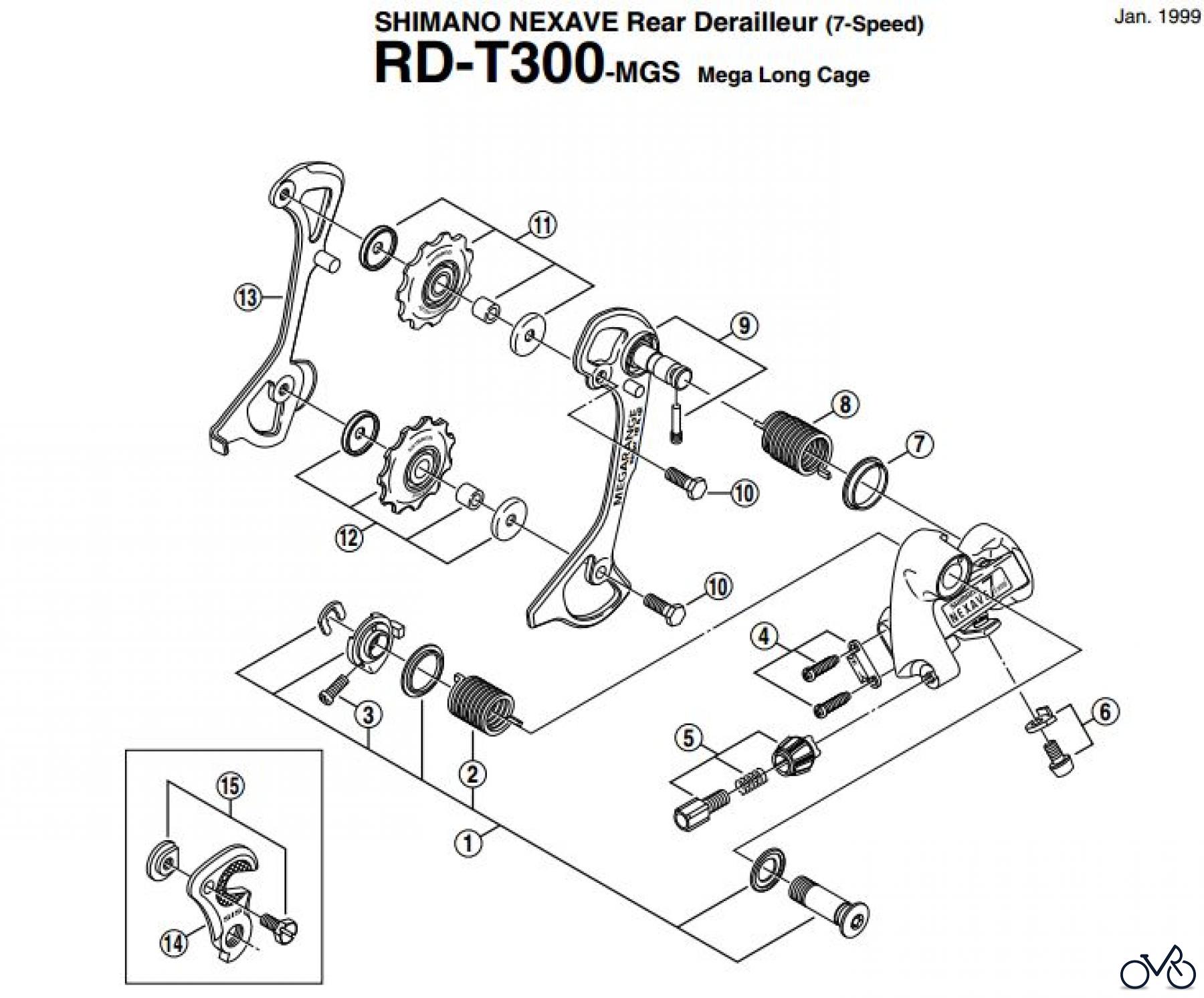 Shimano RD Rear Derailleur - Schaltwerk RD-T300